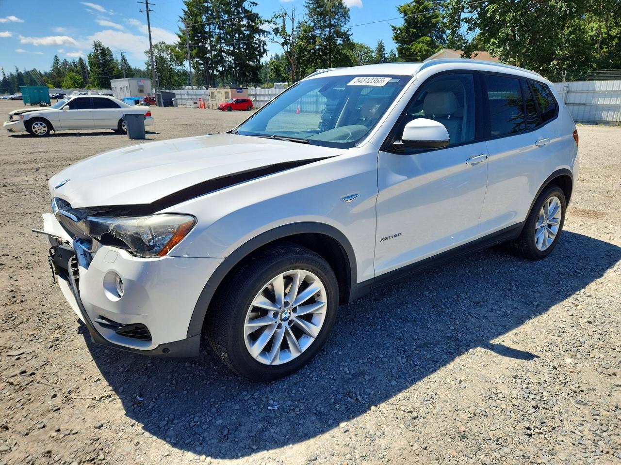 2015 Bmw X3 Xdrive28i White vin: 5UXWX9C52F0D46952