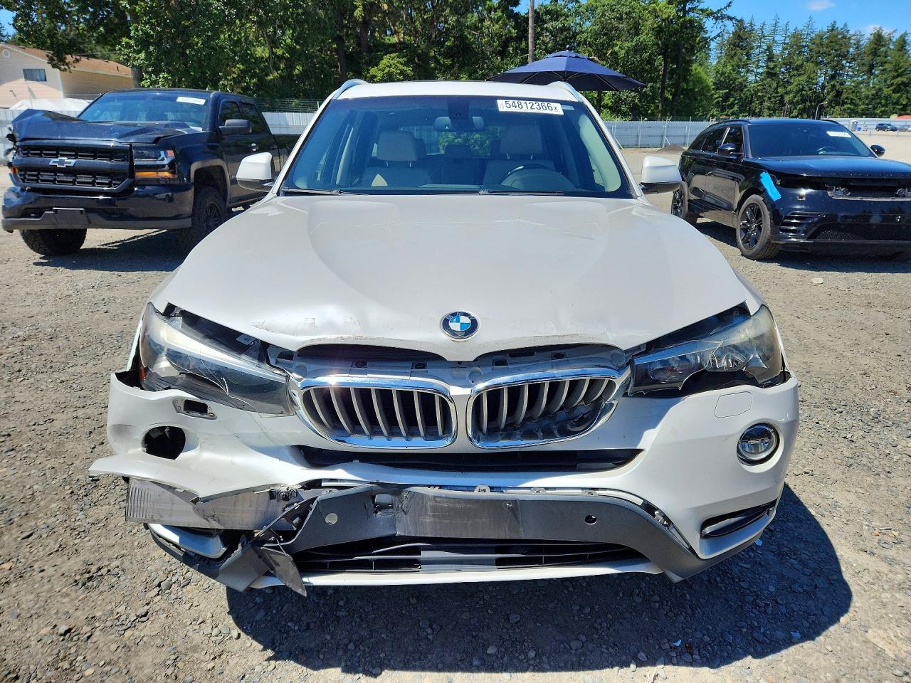 2015 Bmw X3 Xdrive28i White vin: 5UXWX9C52F0D46952