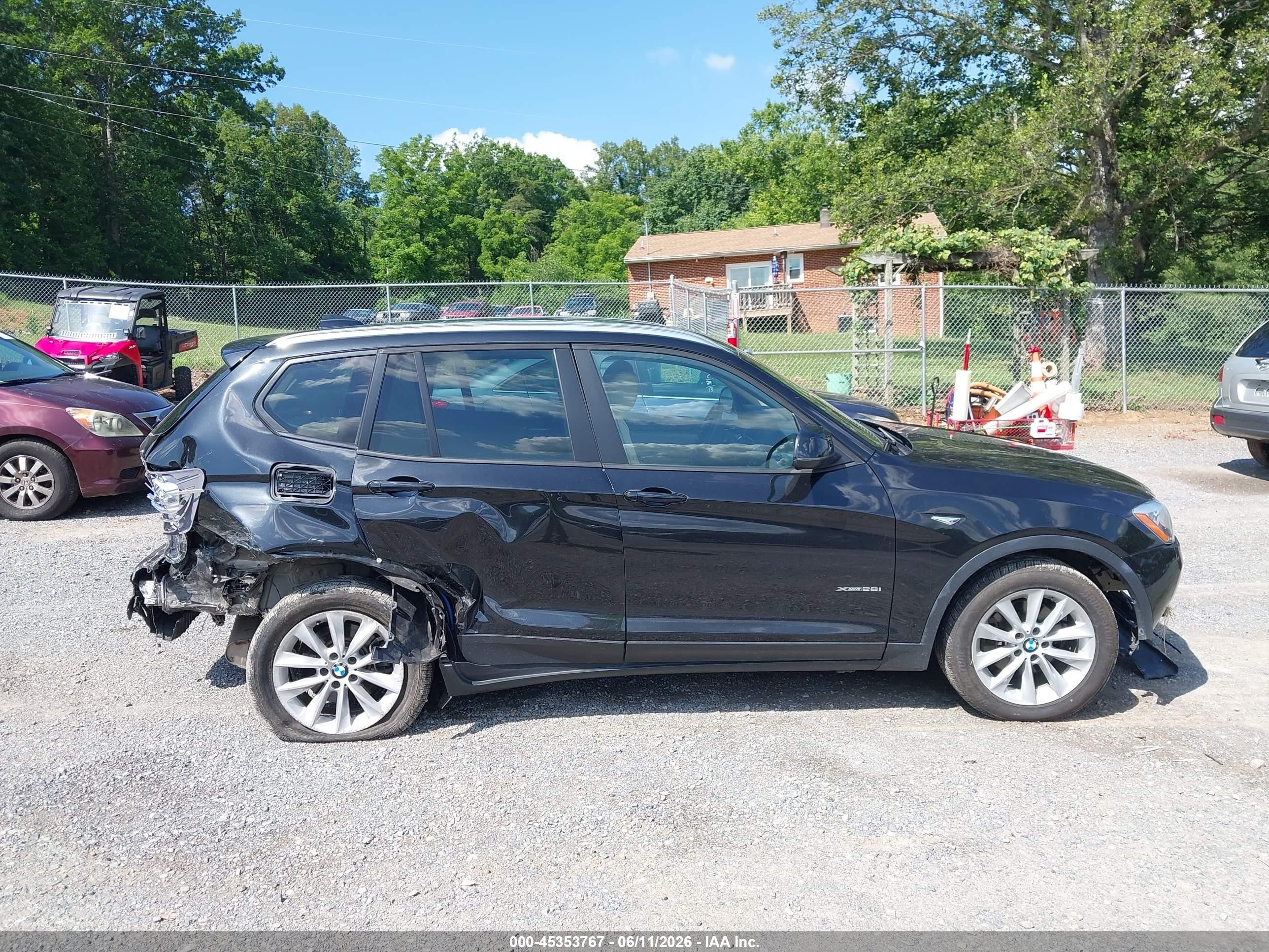 2015 Bmw X3 Xdrive28i Черный vin: 5UXWX9C52F0D52251
