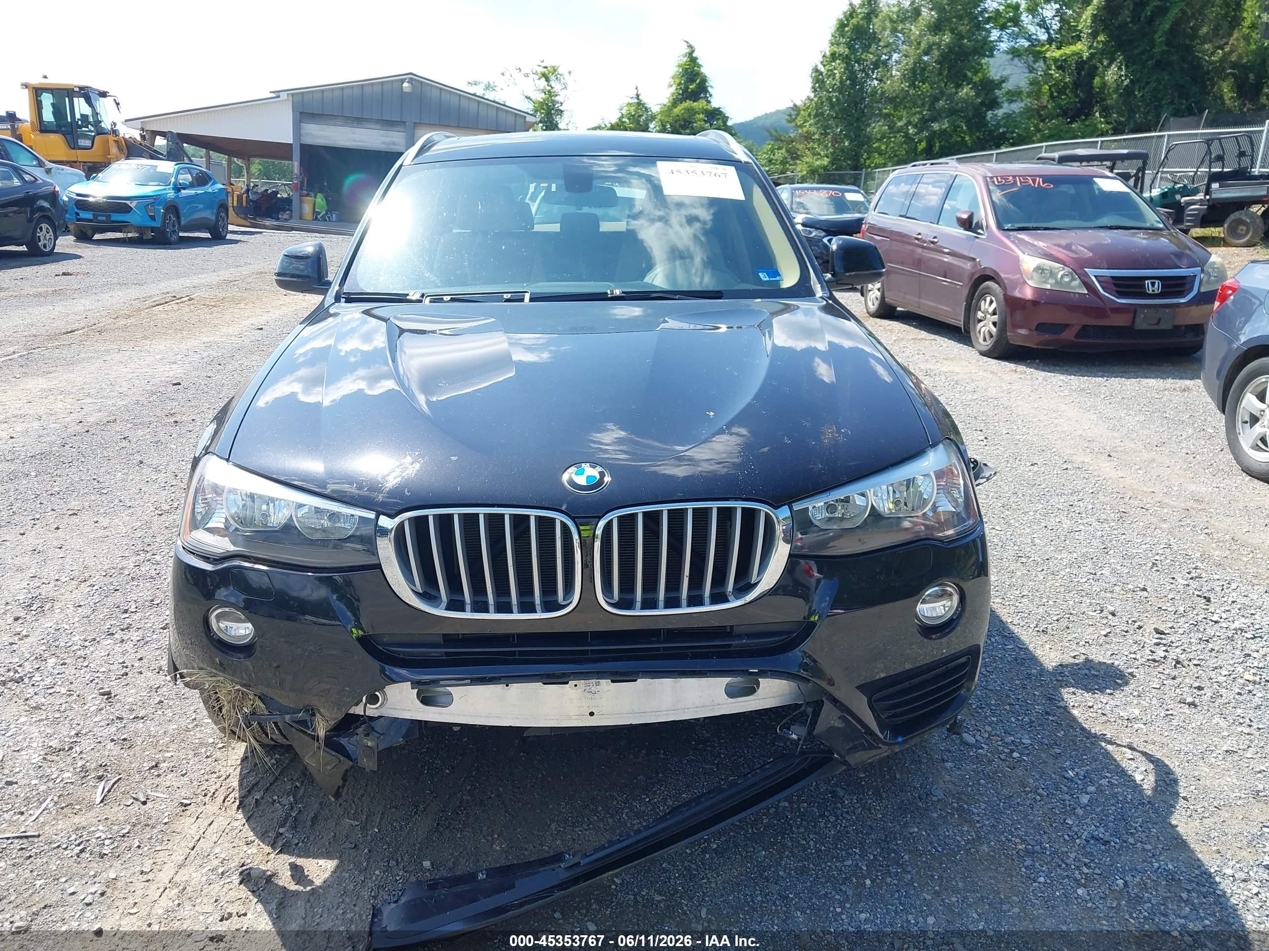 2015 Bmw X3 Xdrive28i Черный vin: 5UXWX9C52F0D52251