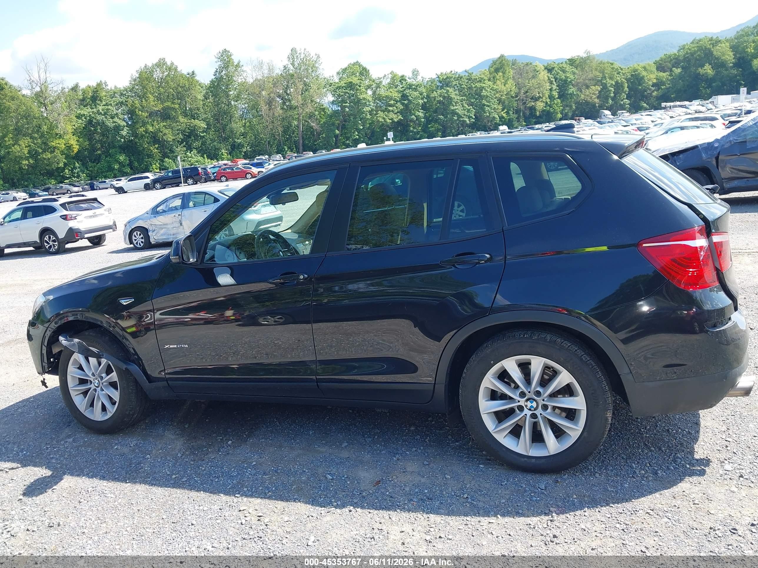 2015 Bmw X3 Xdrive28i Черный vin: 5UXWX9C52F0D52251