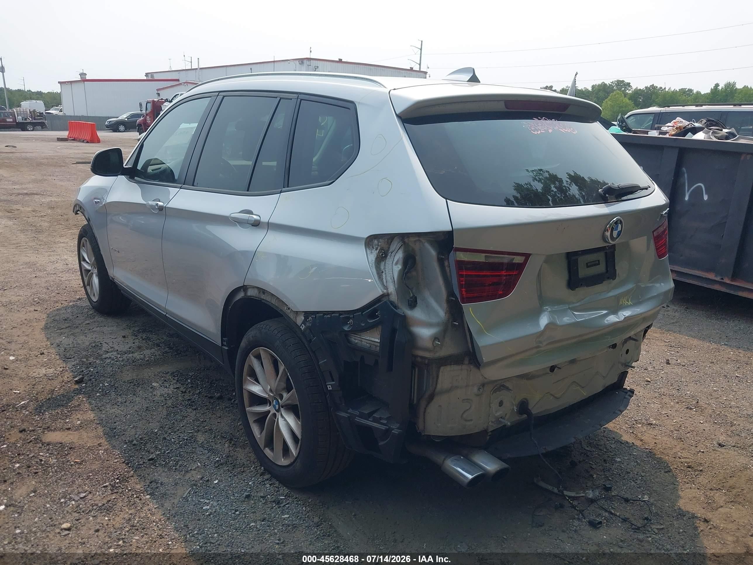 2015 Bmw X3 Xdrive28i Silver vin: 5UXWX9C52F0D54565