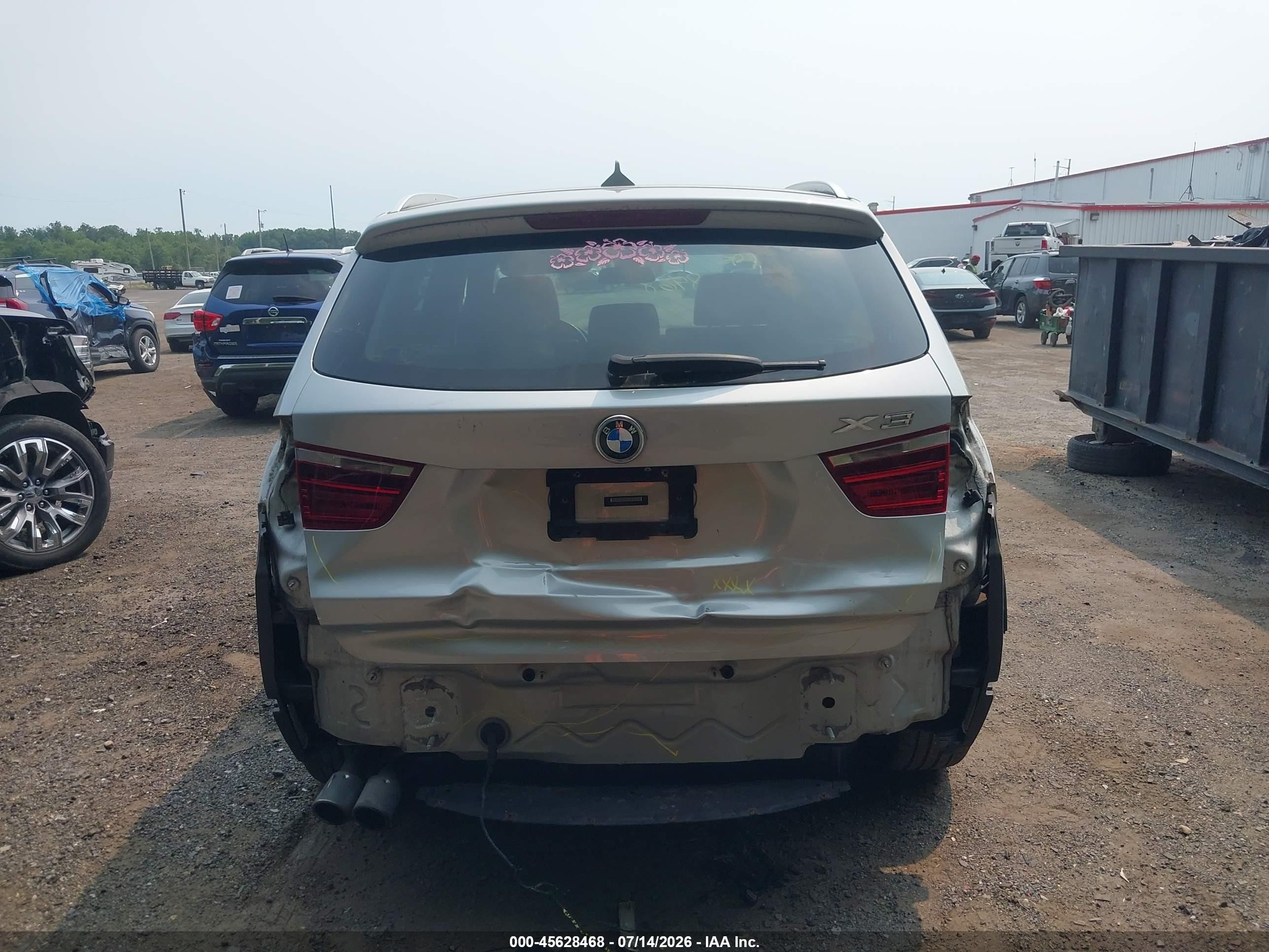 2015 Bmw X3 Xdrive28i Silver vin: 5UXWX9C52F0D54565