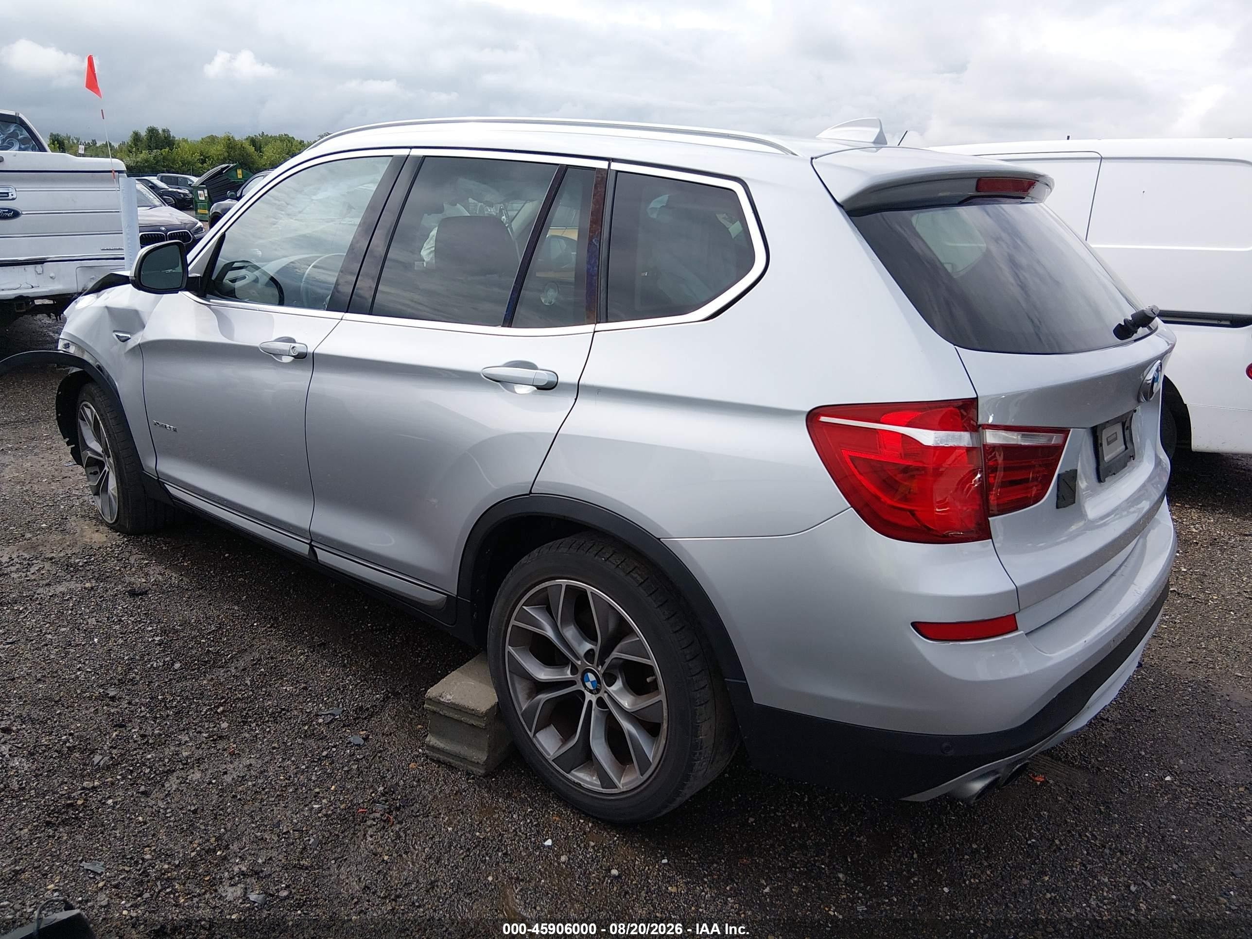 2015 Bmw X3 Xdrive28i Silver vin: 5UXWX9C52F0D56736