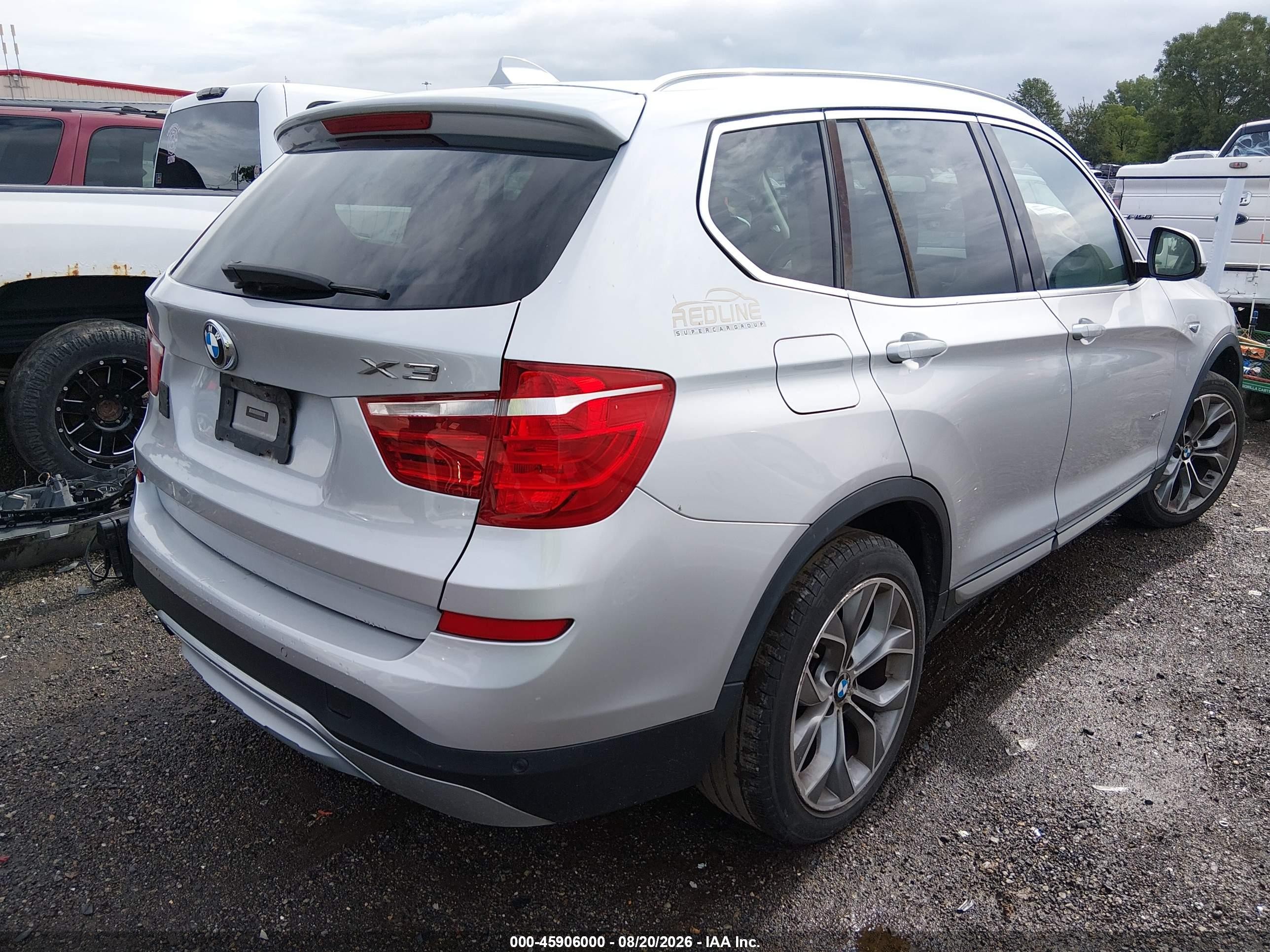 2015 Bmw X3 Xdrive28i Silver vin: 5UXWX9C52F0D56736