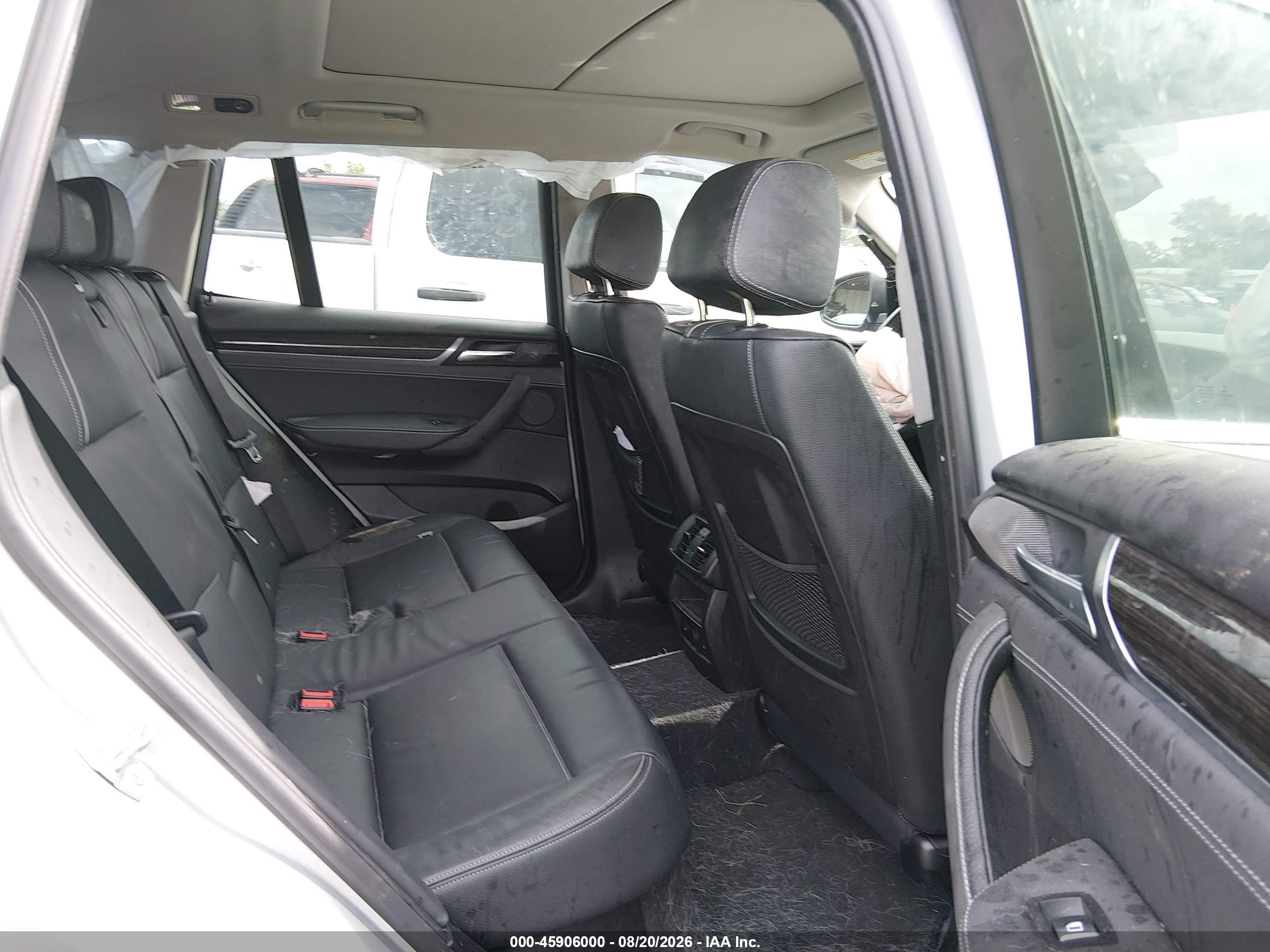 2015 Bmw X3 Xdrive28i Silver vin: 5UXWX9C52F0D56736