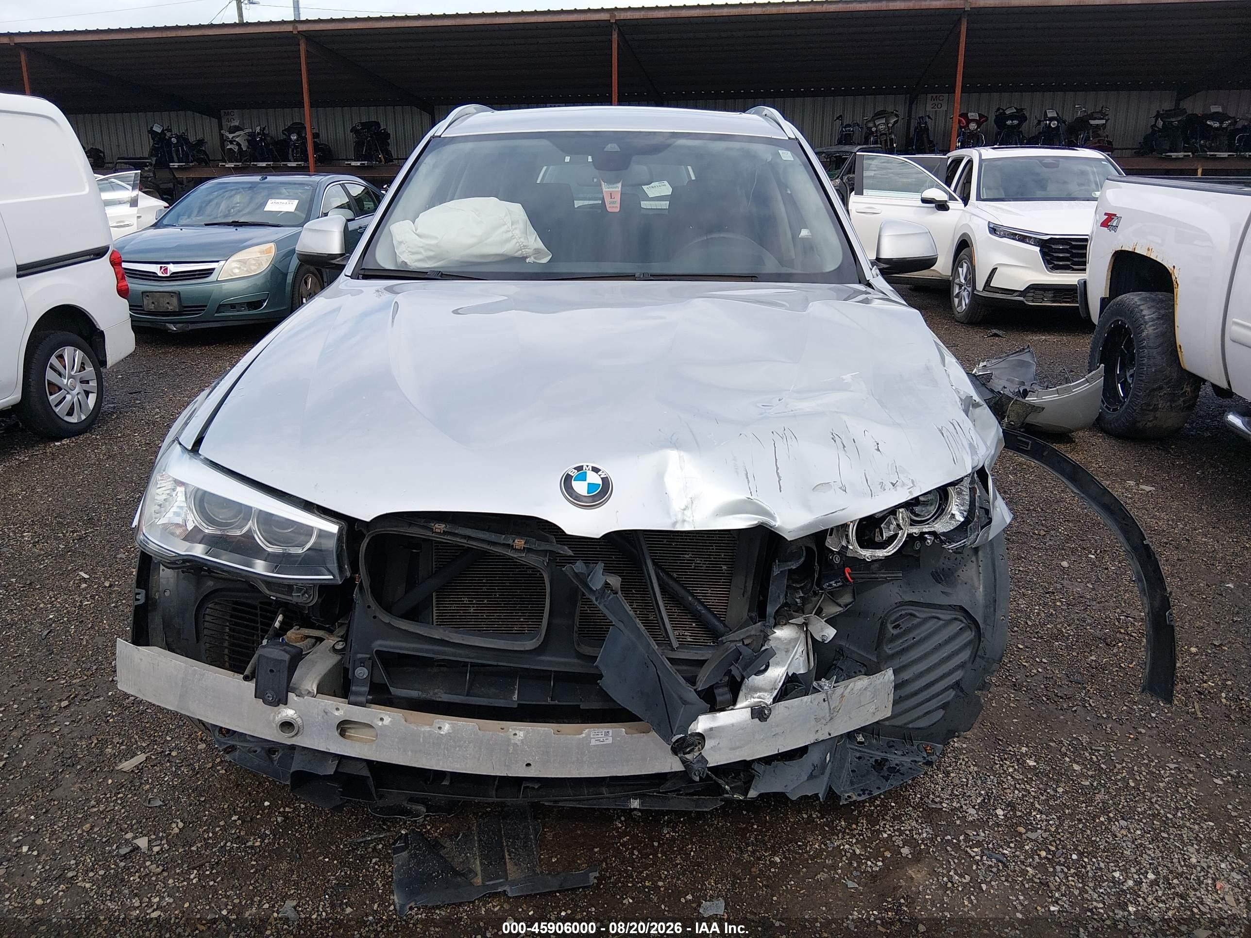 2015 Bmw X3 Xdrive28i Silver vin: 5UXWX9C52F0D56736