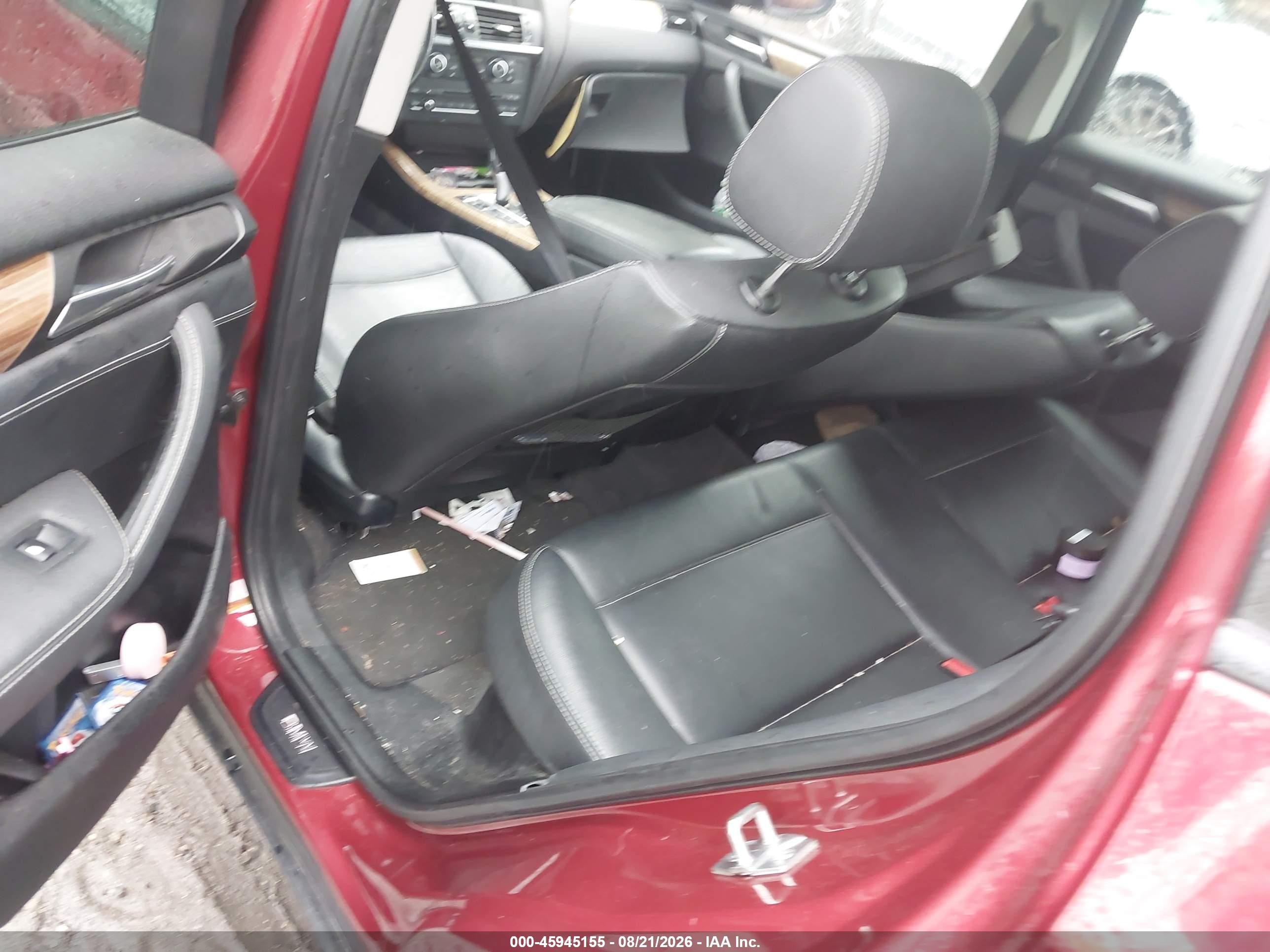 2013 Bmw X3 Xdrive28i Red vin: 5UXWX9C53D0A12748