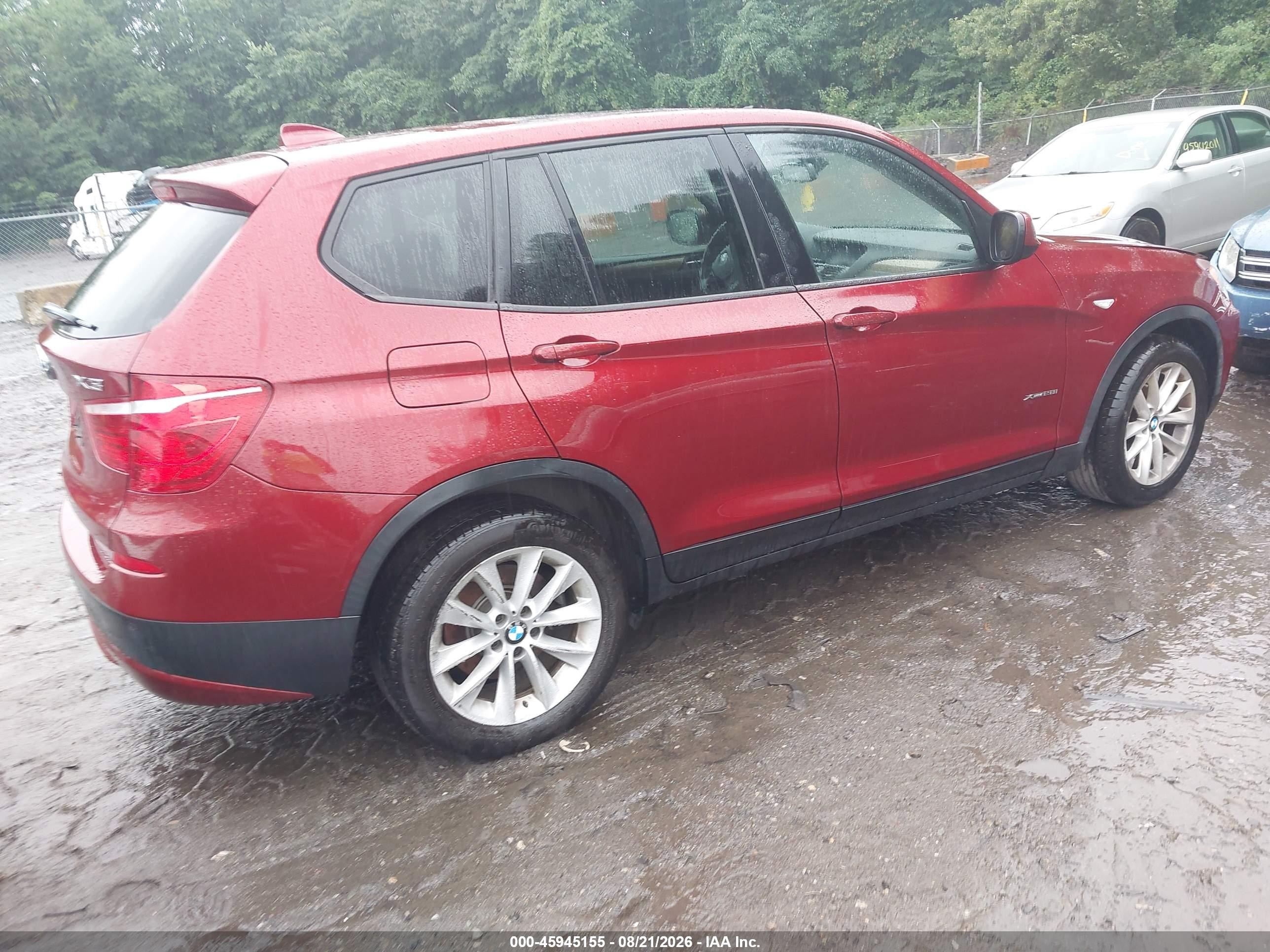 2013 Bmw X3 Xdrive28i Red vin: 5UXWX9C53D0A12748