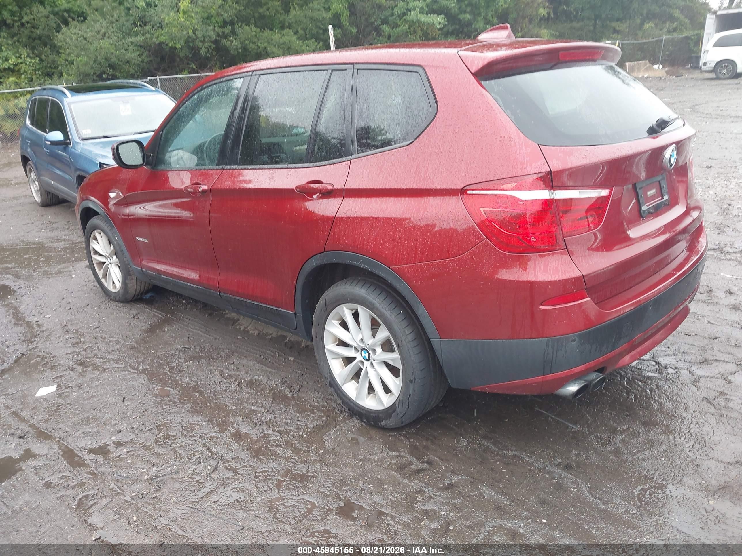 2013 Bmw X3 Xdrive28i Red vin: 5UXWX9C53D0A12748