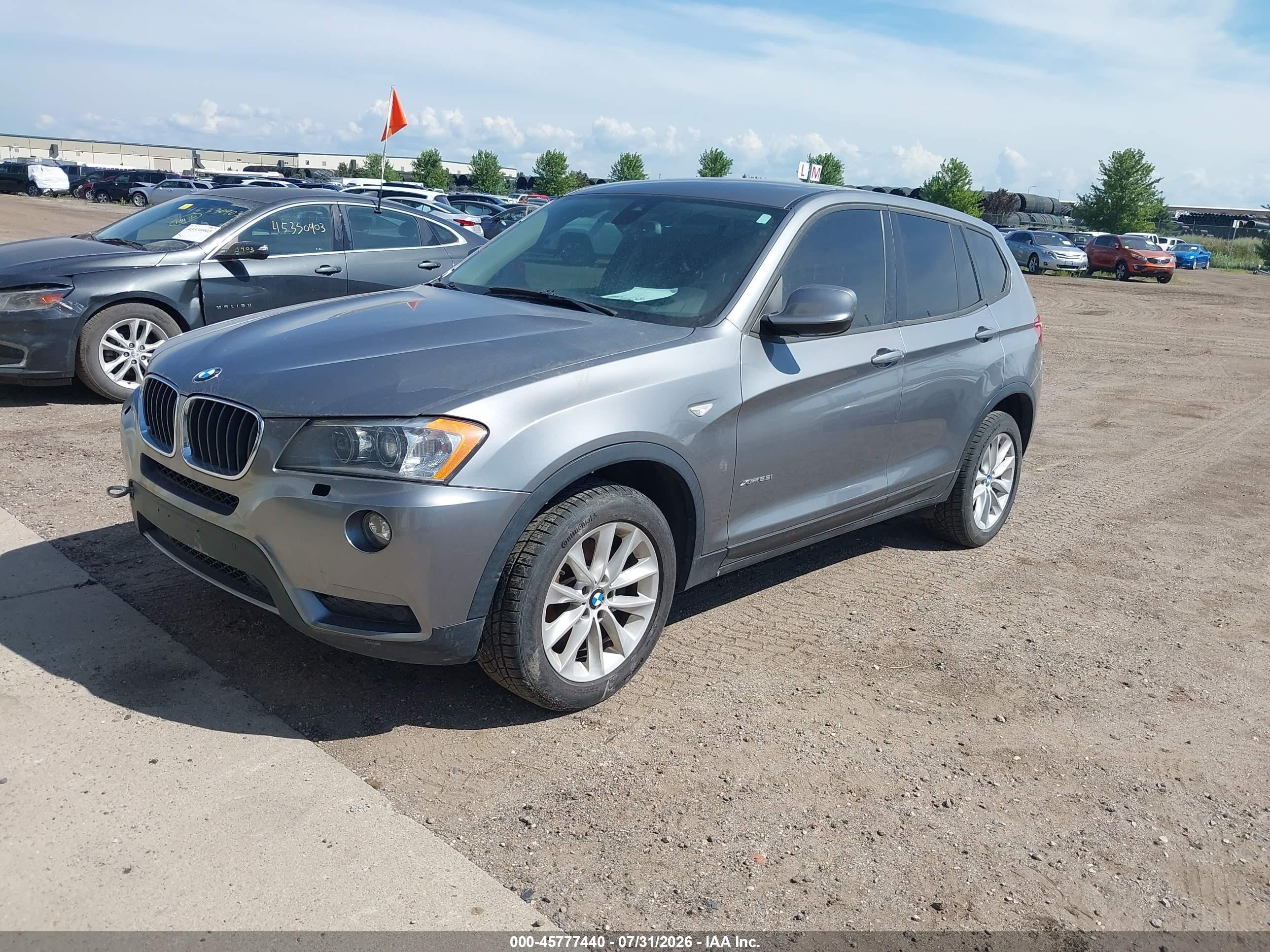 2013 Bmw X3 Xdrive28i Gray vin: 5UXWX9C53D0A13558