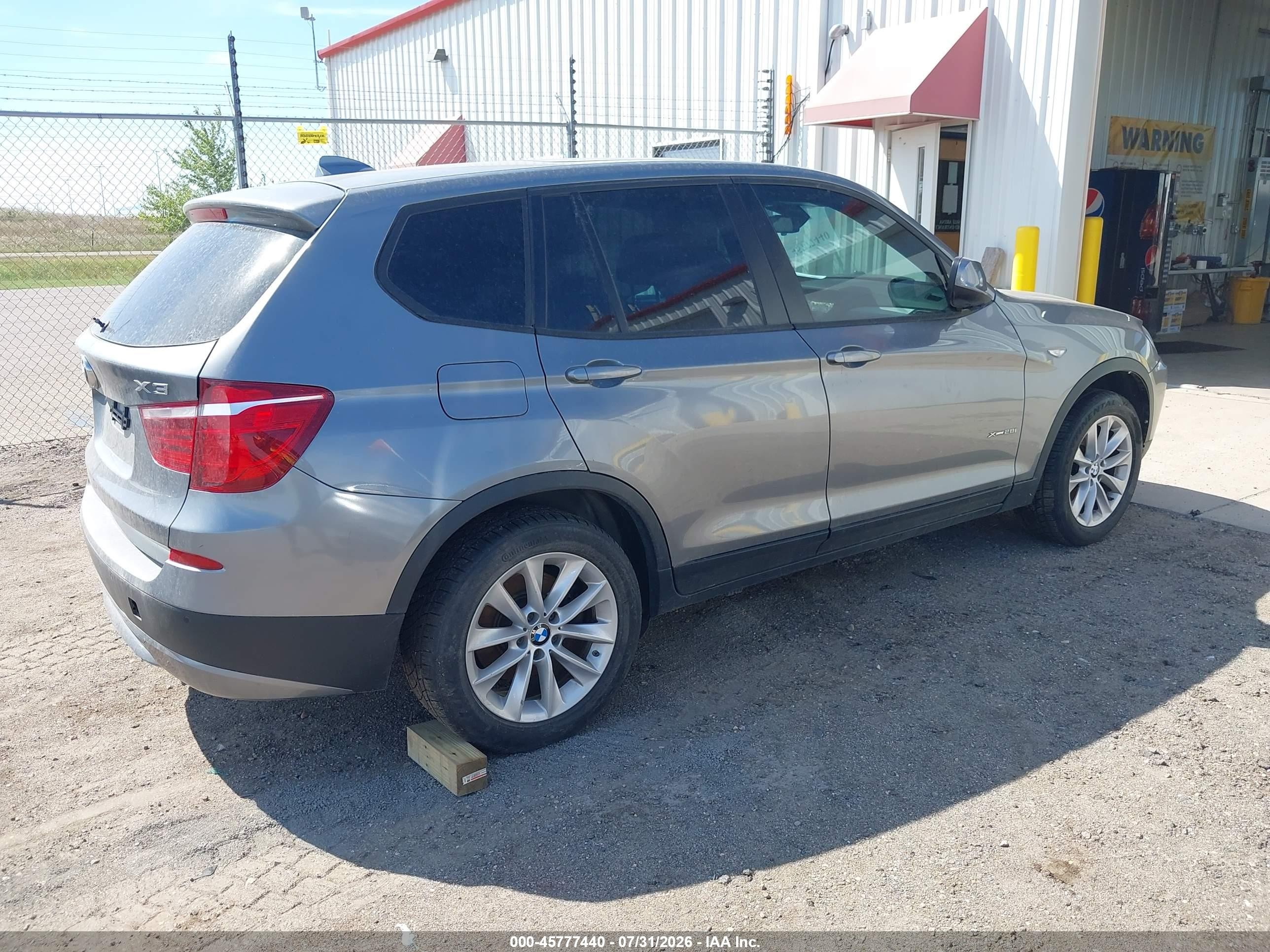 2013 Bmw X3 Xdrive28i Gray vin: 5UXWX9C53D0A13558