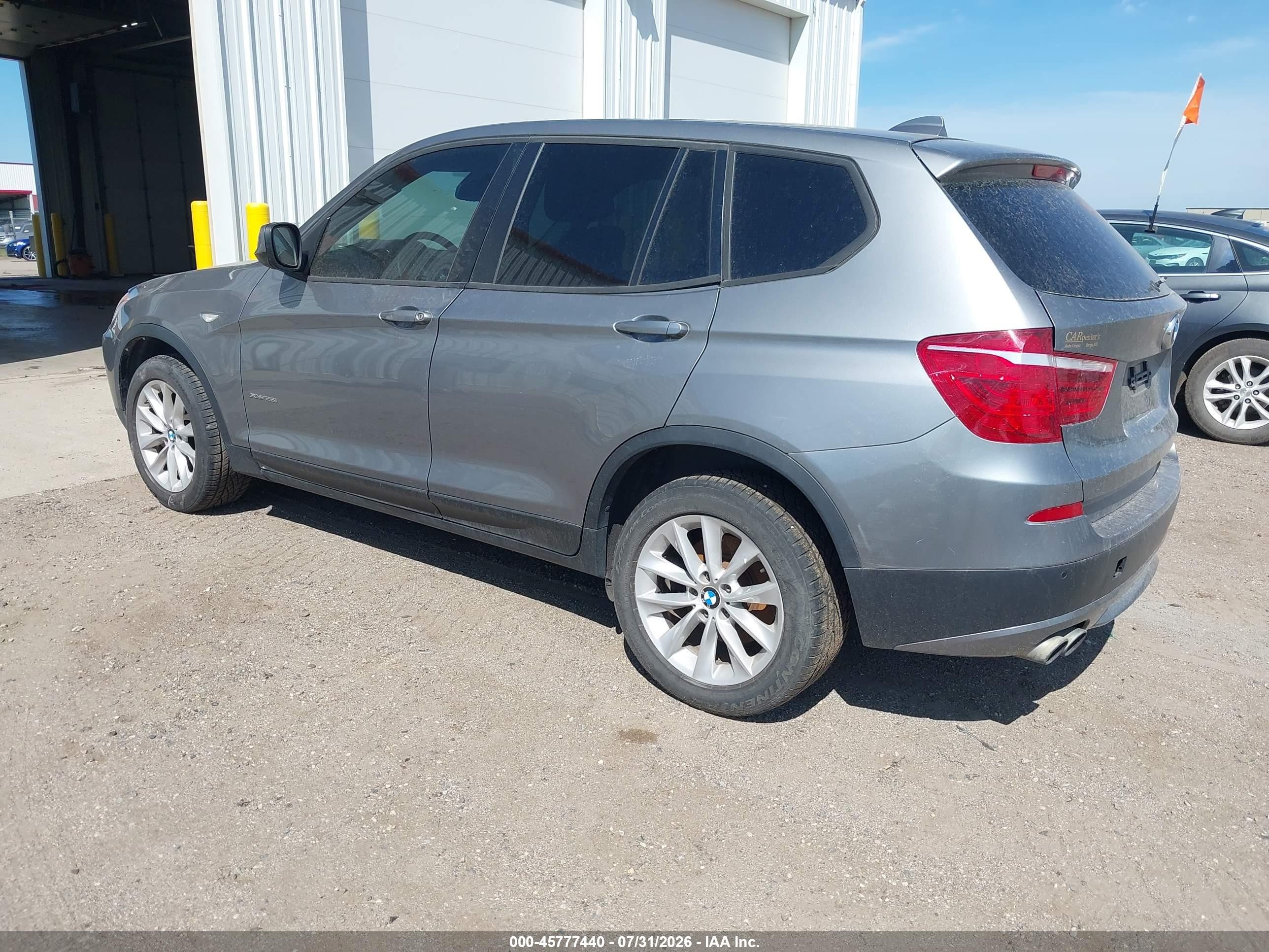 2013 Bmw X3 Xdrive28i Gray vin: 5UXWX9C53D0A13558