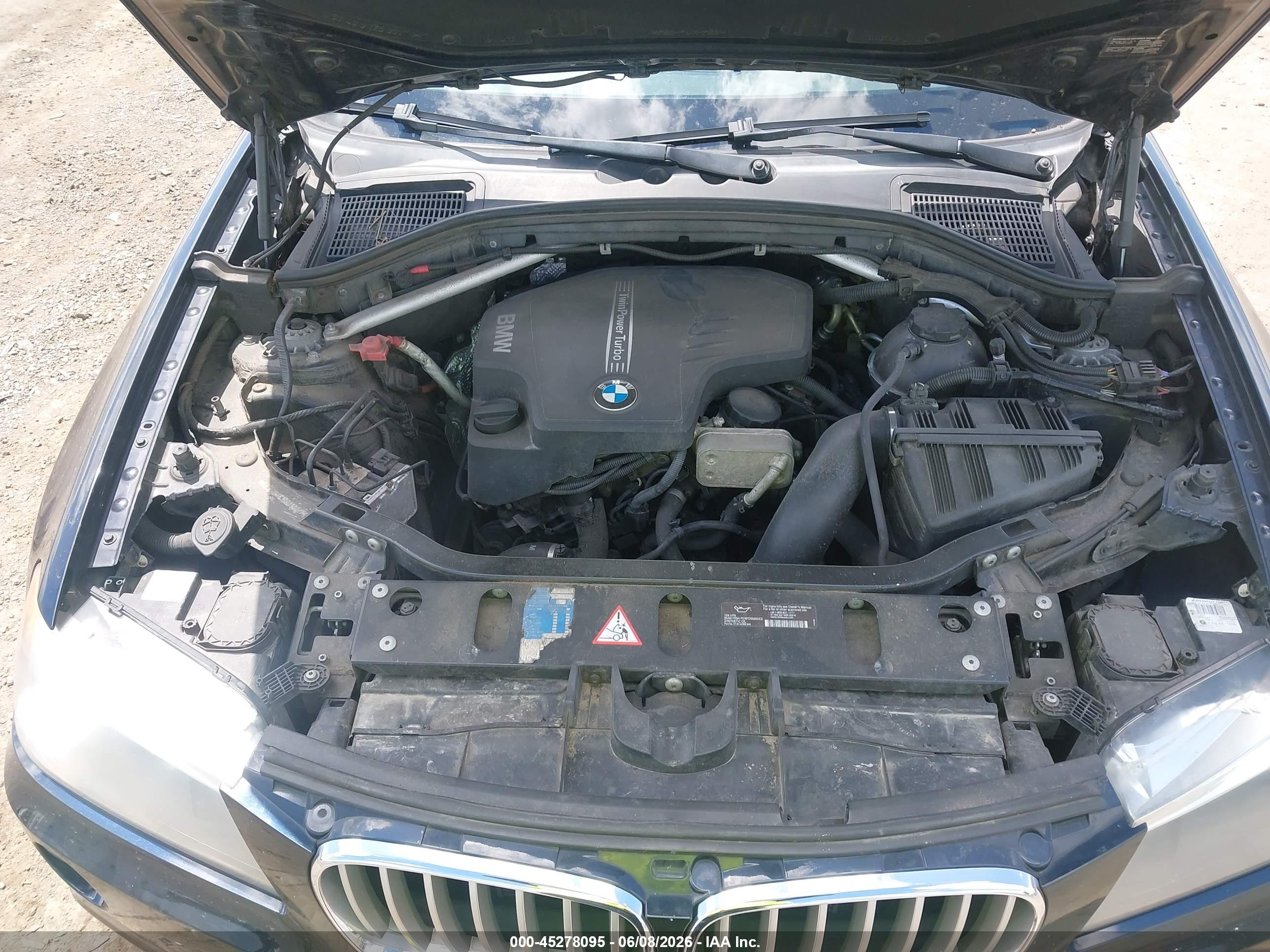 2013 Bmw X3 Xdrive28i Черный vin: 5UXWX9C53D0A19117
