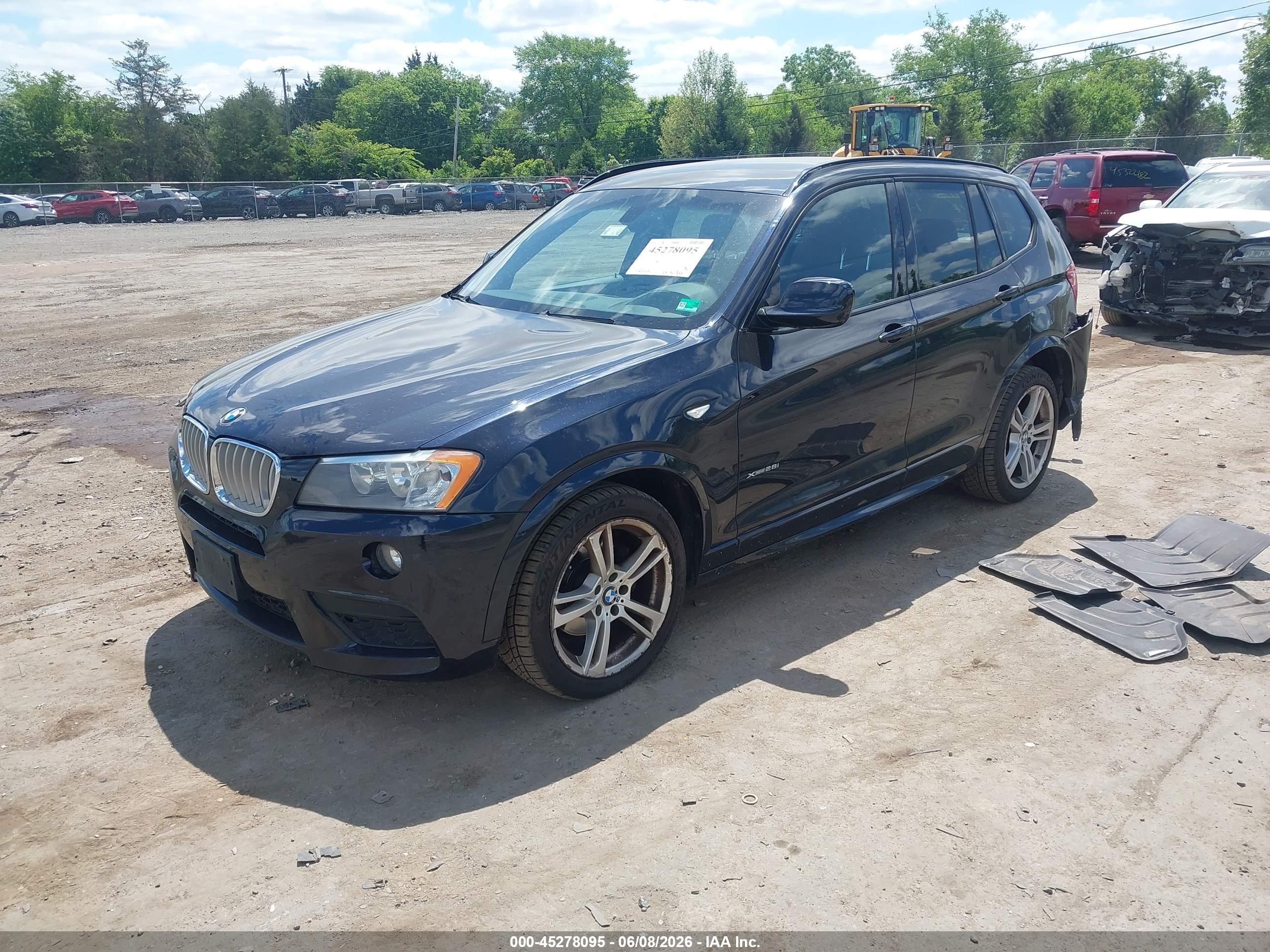2013 Bmw X3 Xdrive28i Черный vin: 5UXWX9C53D0A19117