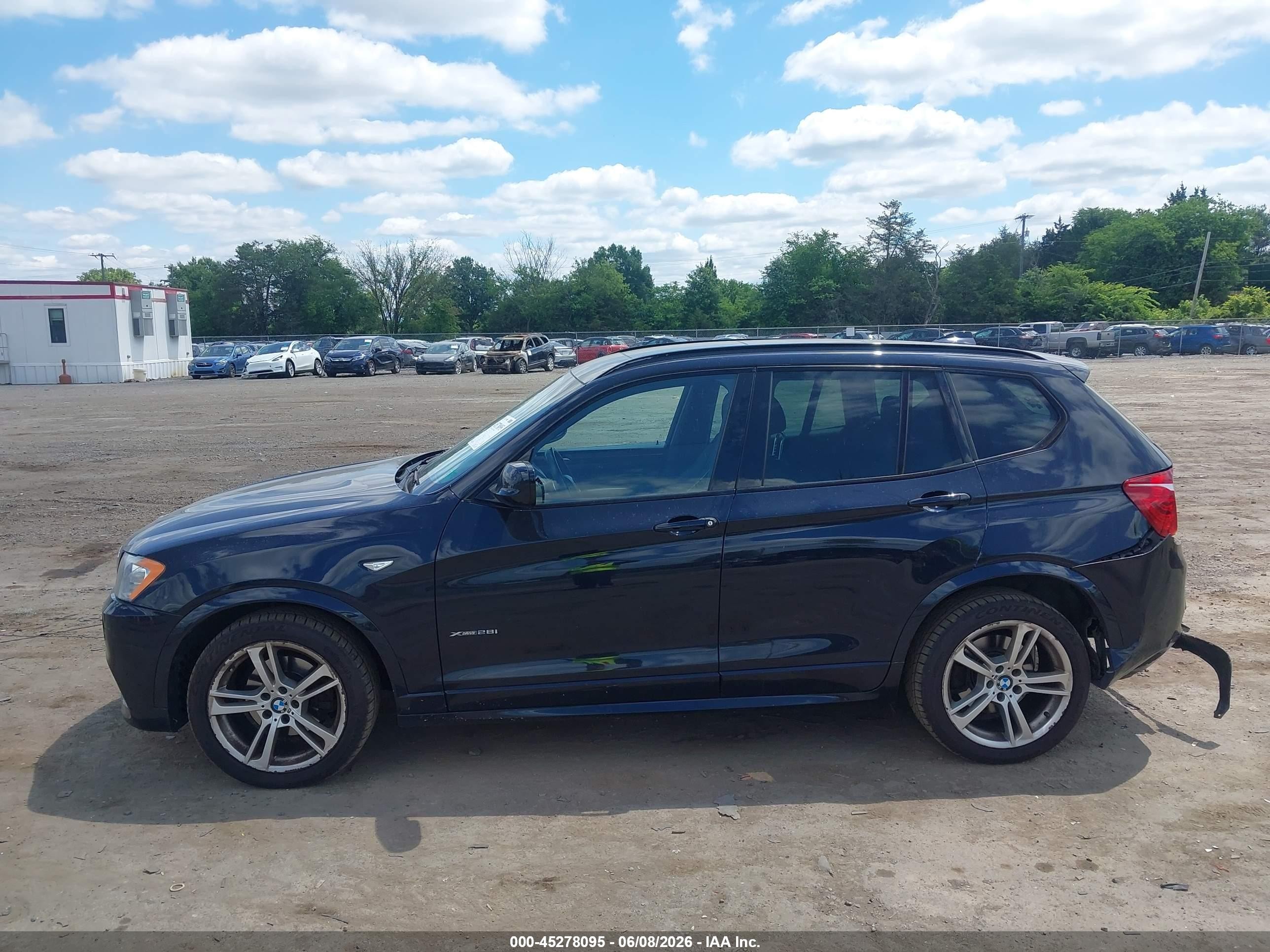 2013 Bmw X3 Xdrive28i Черный vin: 5UXWX9C53D0A19117