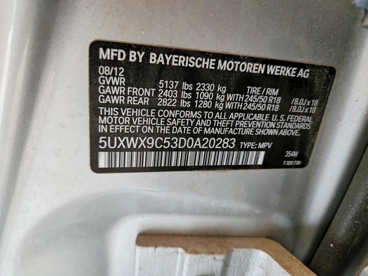 2013 Bmw X3 Xdrive28i Silver vin: 5UXWX9C53D0A20283