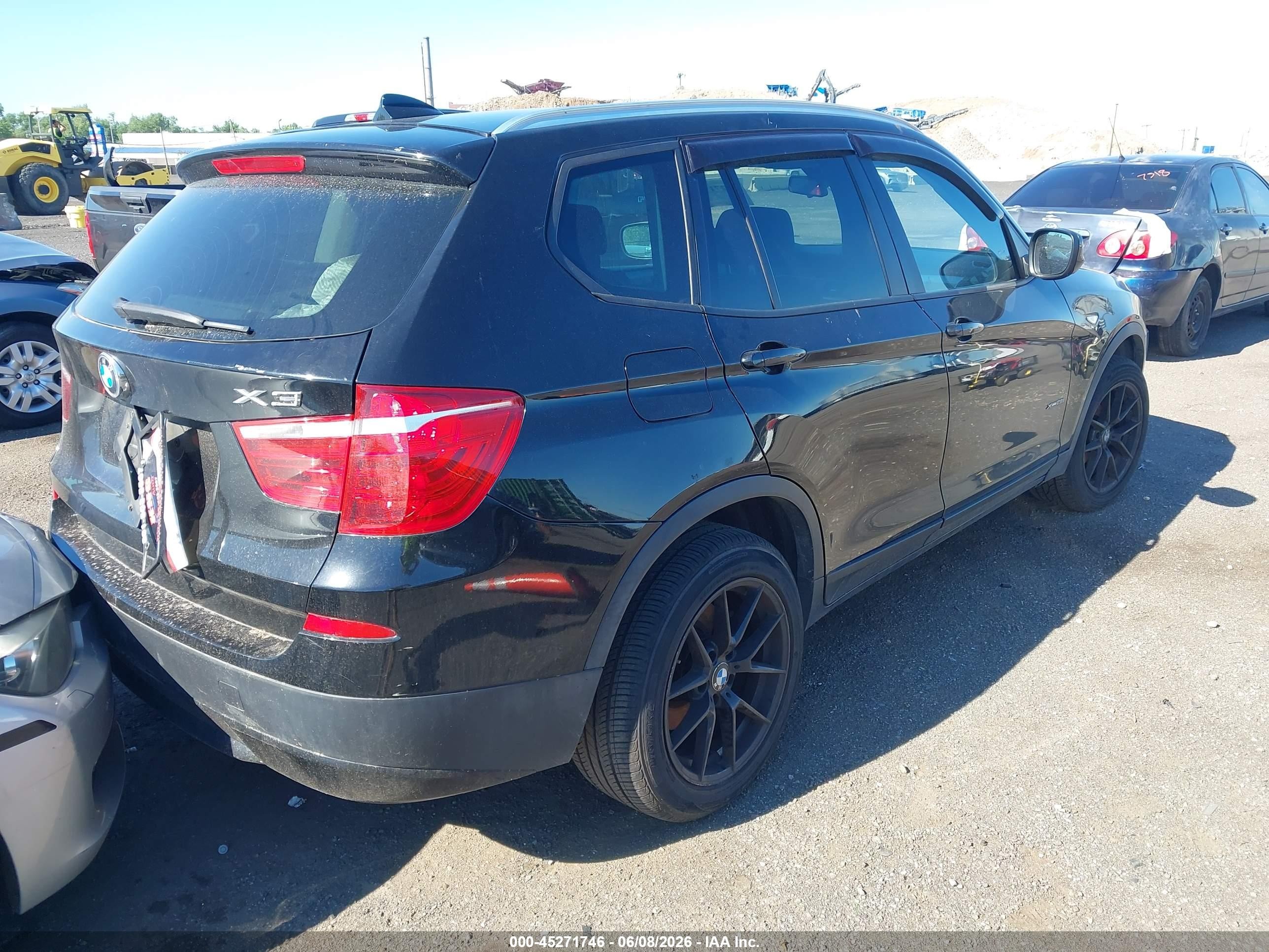 2013 Bmw X3 Xdrive28i Black vin: 5UXWX9C53D0A30988