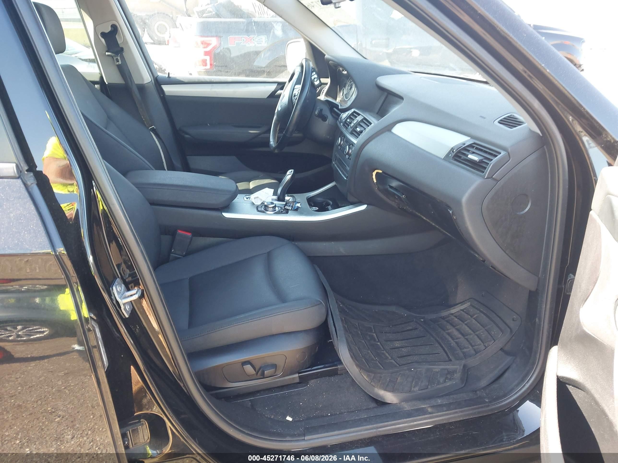 2013 Bmw X3 Xdrive28i Black vin: 5UXWX9C53D0A30988