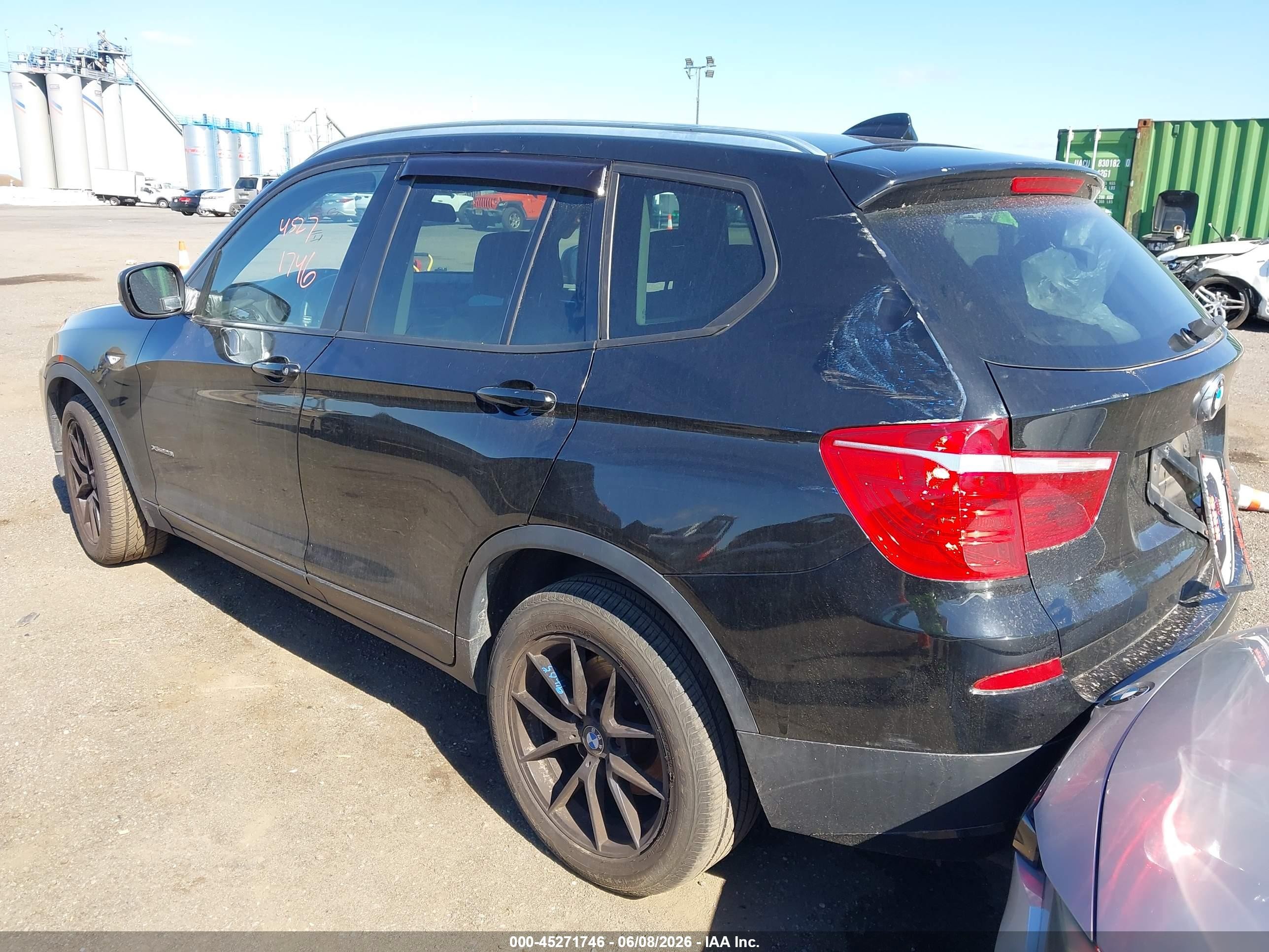 2013 Bmw X3 Xdrive28i Black vin: 5UXWX9C53D0A30988