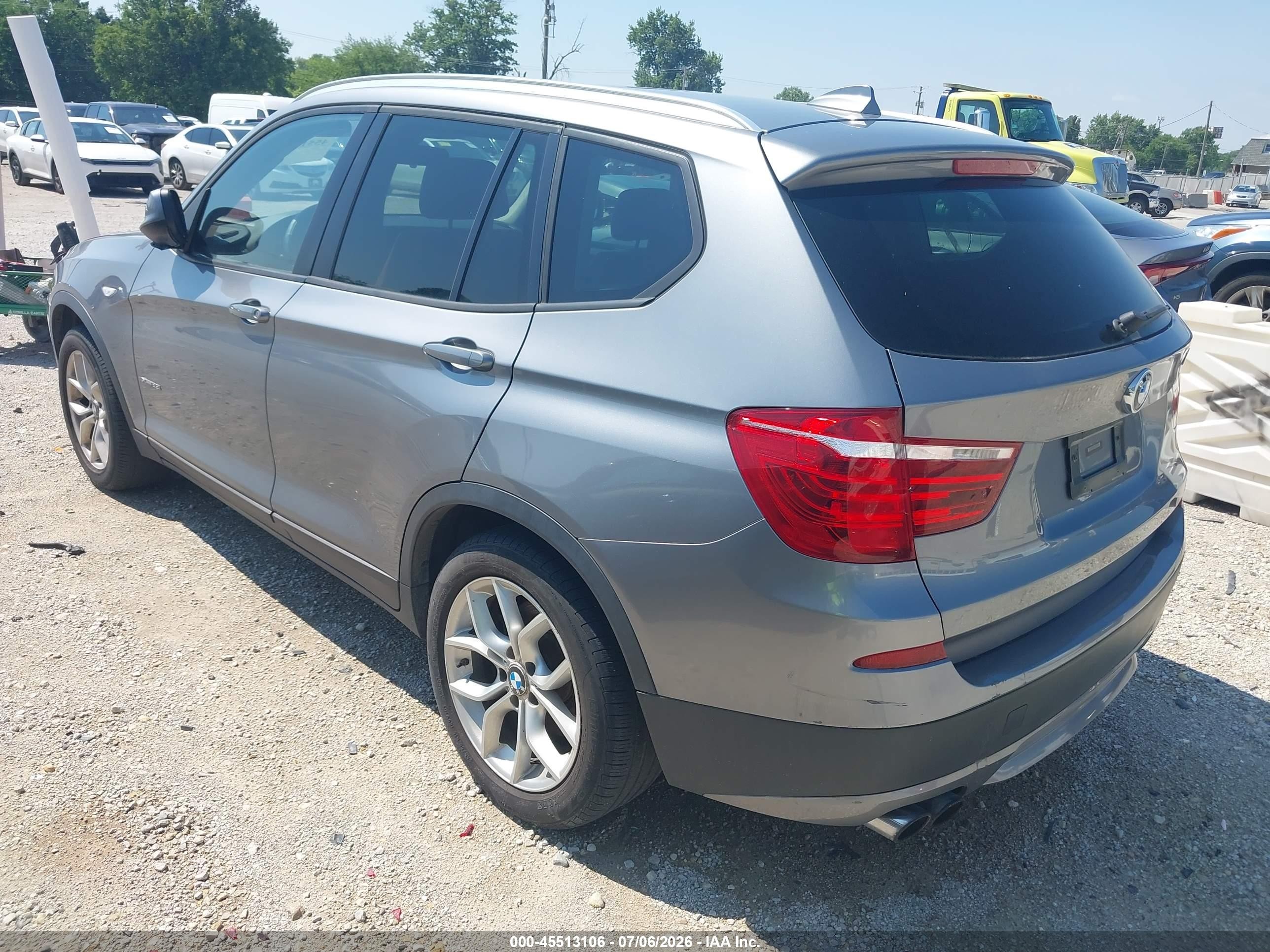 2013 Bmw X3 Xdrive28i Серый vin: 5UXWX9C53D0A32210