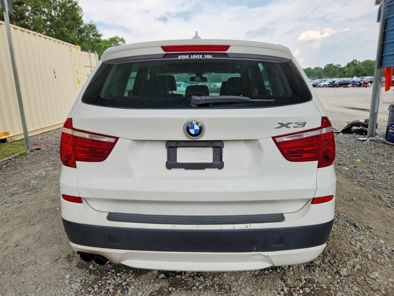 2013 Bmw X3 Xdrive28i White vin: 5UXWX9C53D0D00205