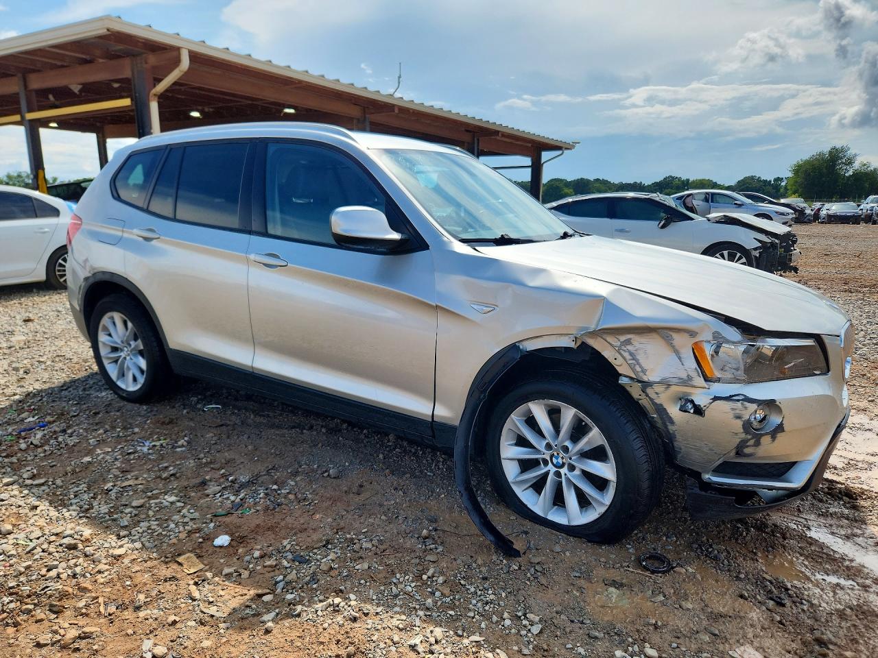 2013 Bmw X3 Xdrive28i Silver vin: 5UXWX9C53D0D03802