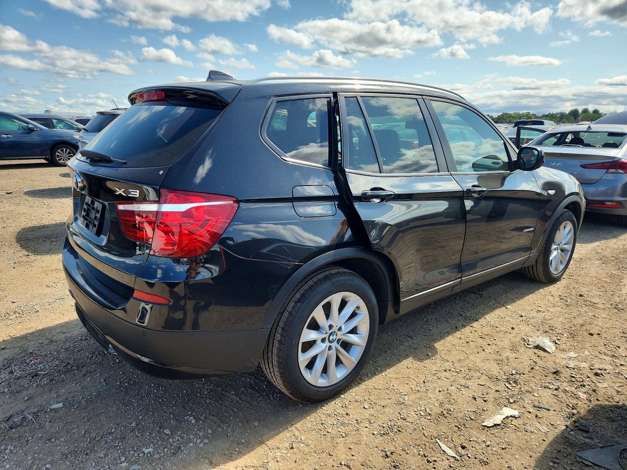 2013 Bmw X3 Xdrive28i Black vin: 5UXWX9C53D0D06375