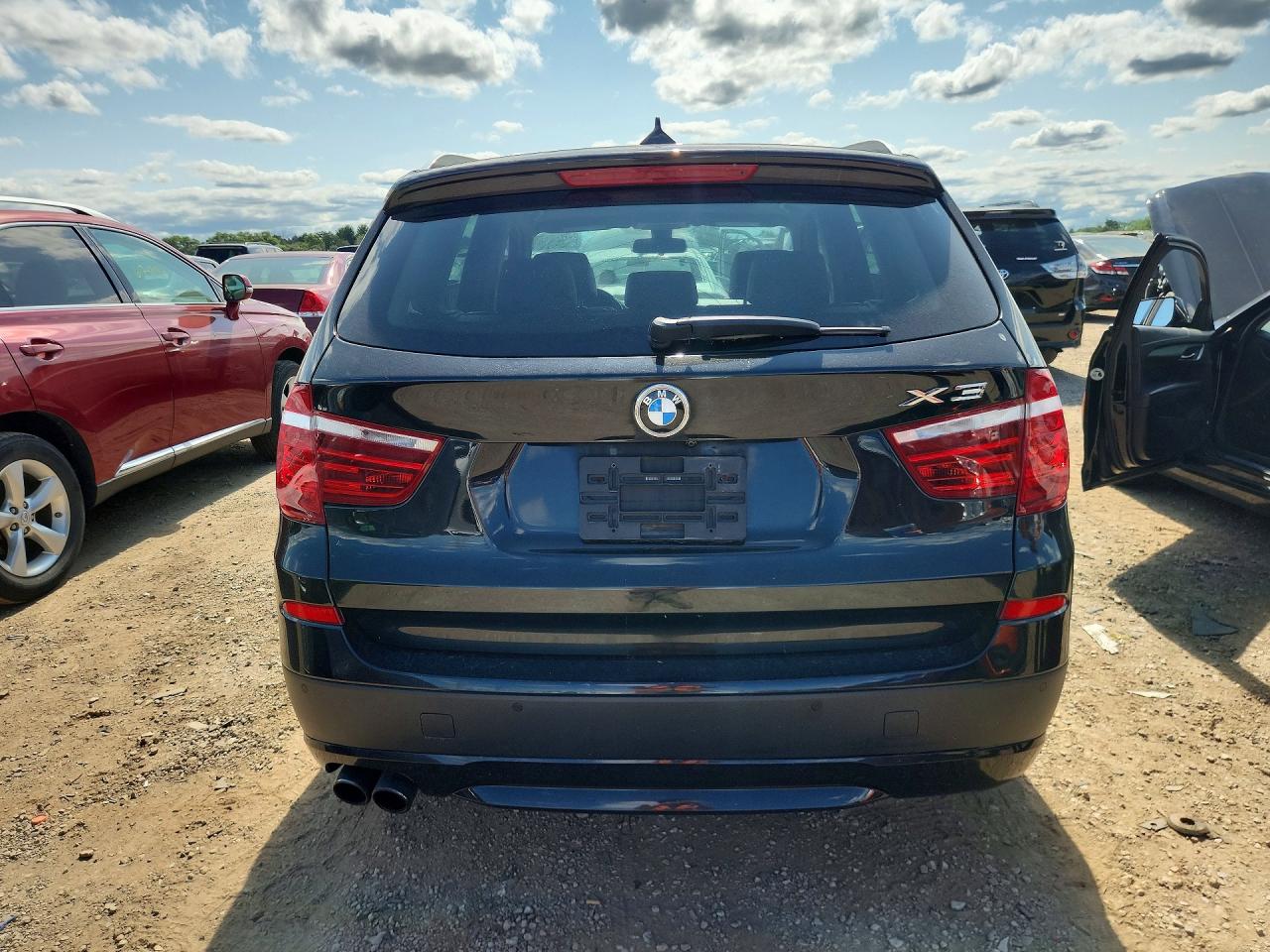 2013 Bmw X3 Xdrive28i Black vin: 5UXWX9C53D0D06375