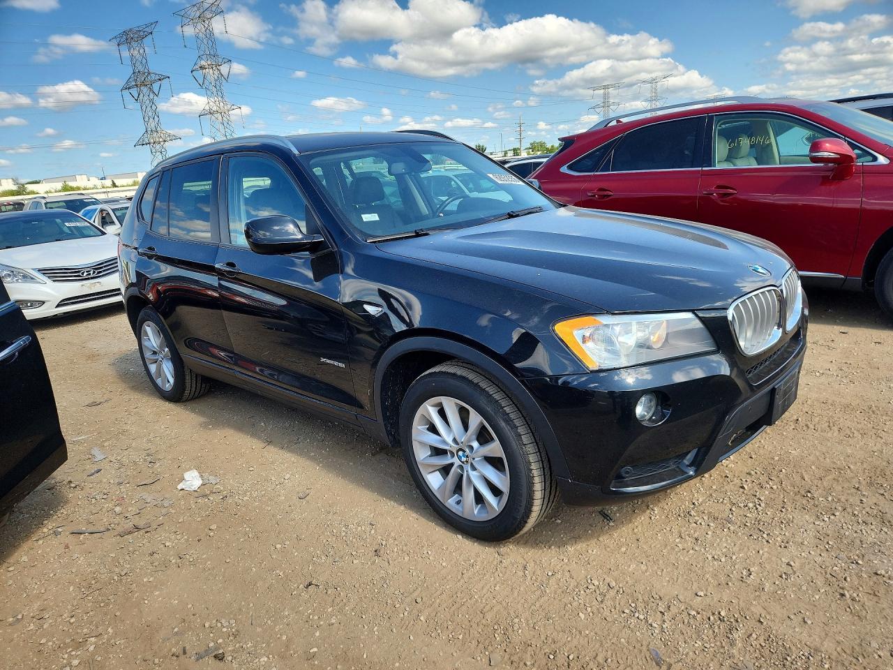 2013 Bmw X3 Xdrive28i Black vin: 5UXWX9C53D0D06375