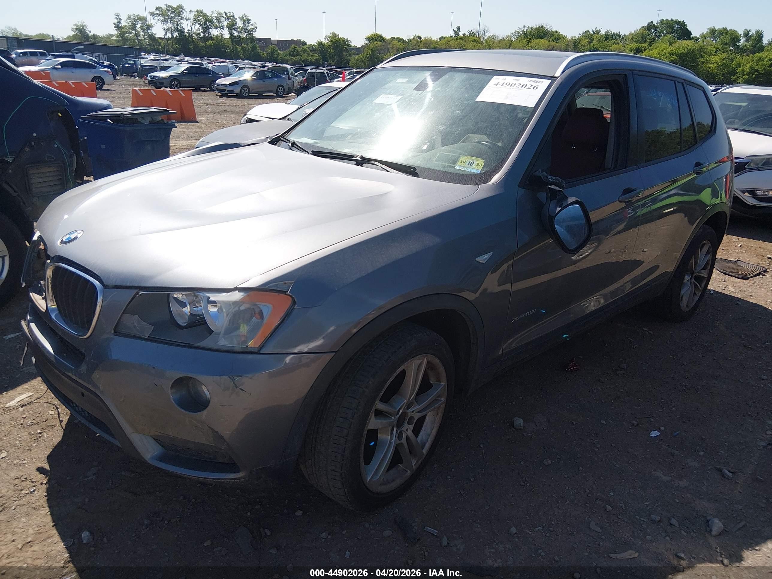 2013 Bmw X3 Xdrive28i Silver vin: 5UXWX9C53DL874251