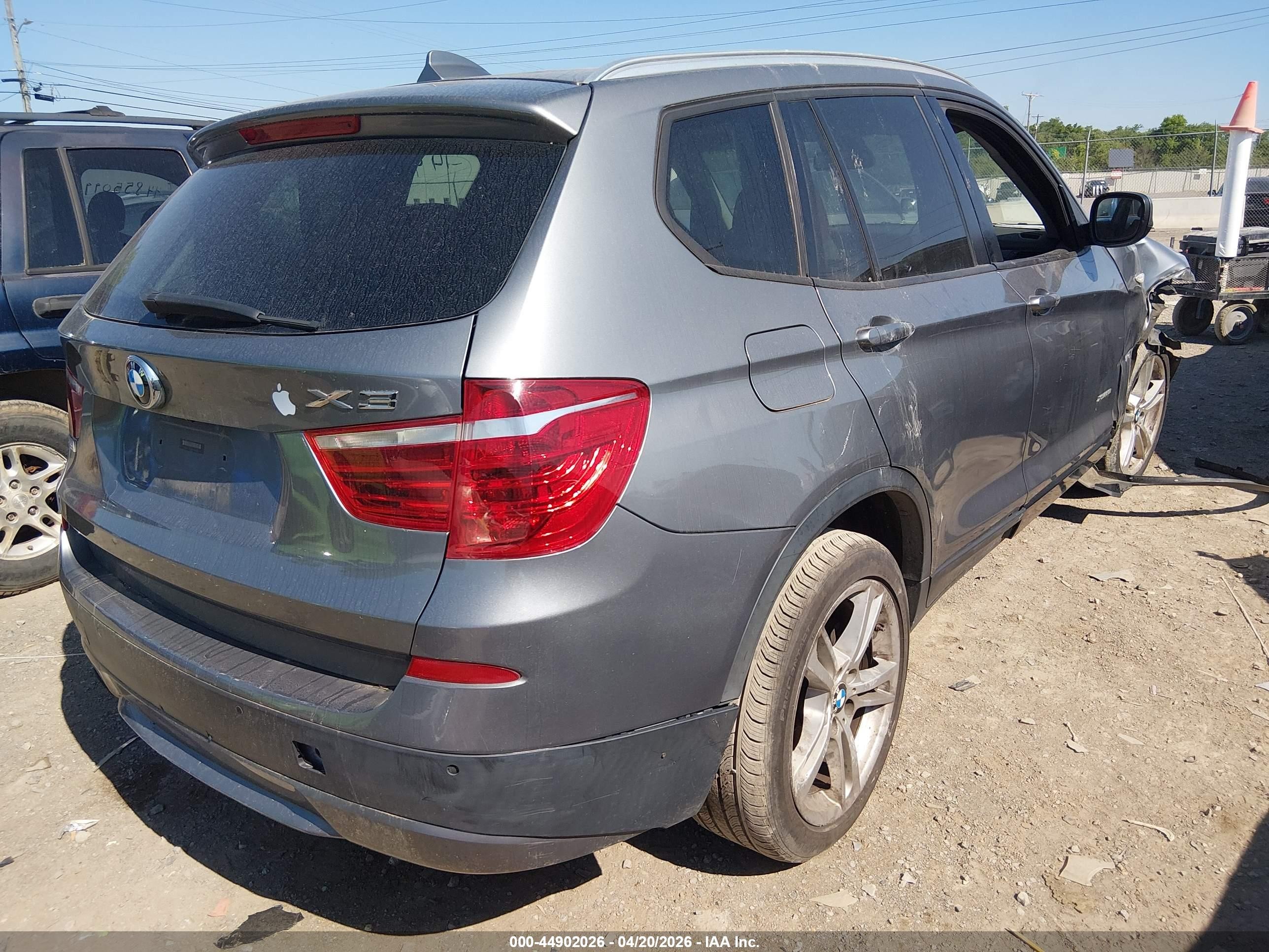 2013 Bmw X3 Xdrive28i Silver vin: 5UXWX9C53DL874251