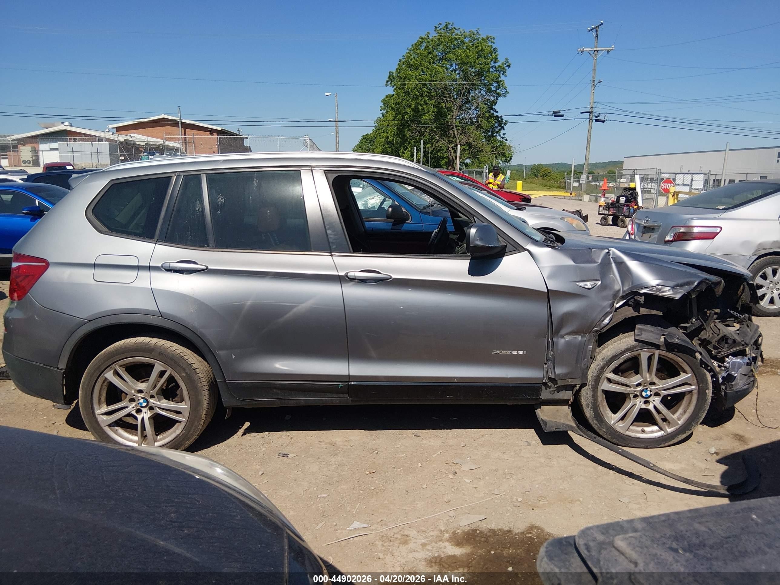 2013 Bmw X3 Xdrive28i Silver vin: 5UXWX9C53DL874251