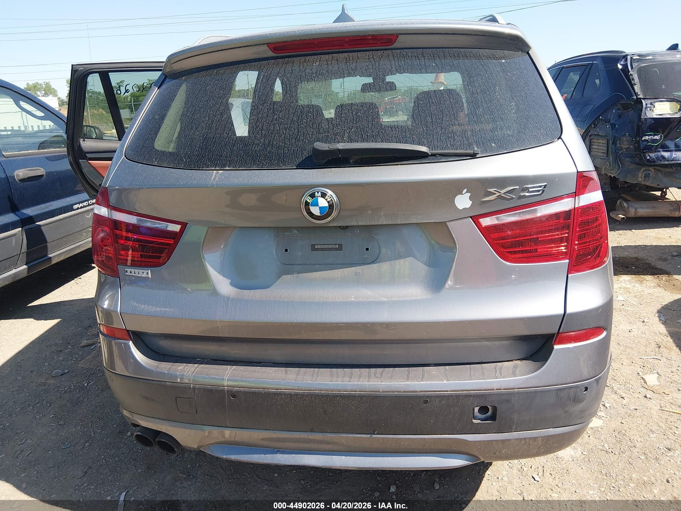 2013 Bmw X3 Xdrive28i Silver vin: 5UXWX9C53DL874251