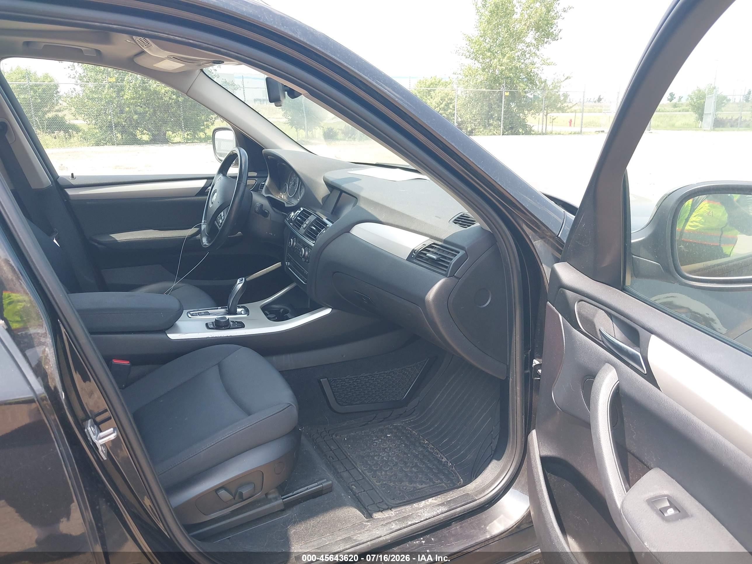 2014 Bmw X3 Xdrive28i Black vin: 5UXWX9C53E0D12016