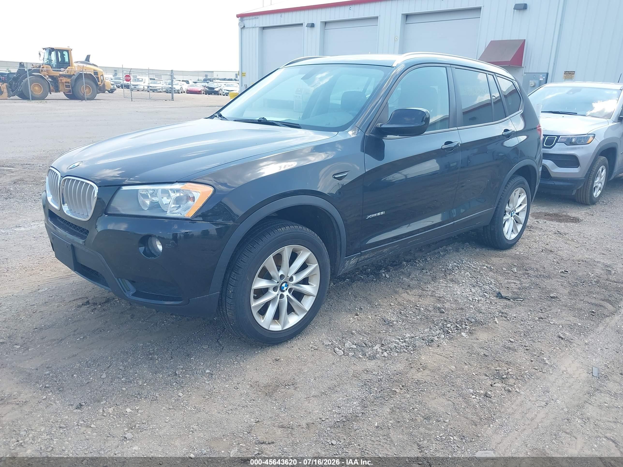 2014 Bmw X3 Xdrive28i Black vin: 5UXWX9C53E0D12016