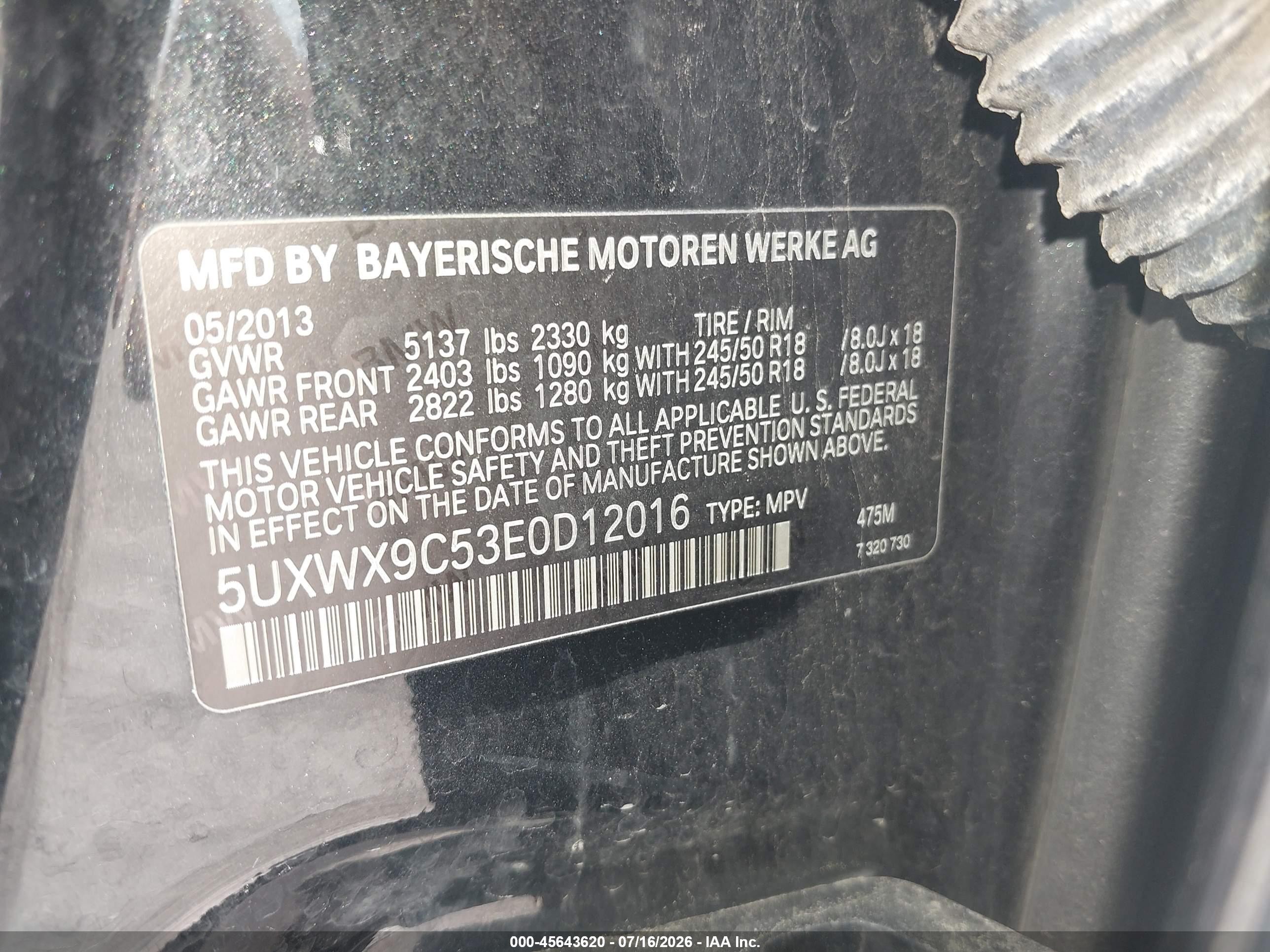 2014 Bmw X3 Xdrive28i Black vin: 5UXWX9C53E0D12016