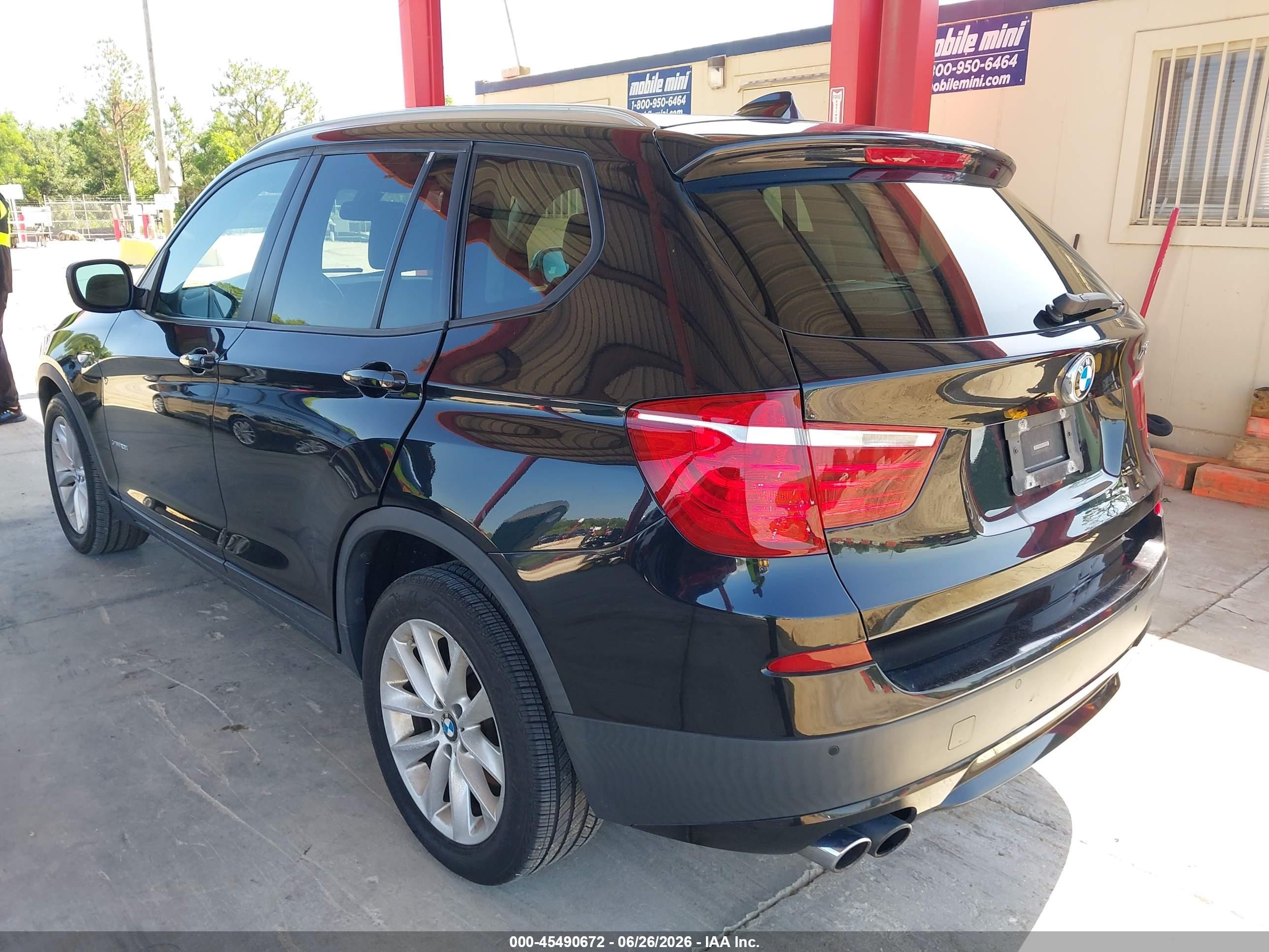 2014 Bmw X3 Xdrive28i Черный vin: 5UXWX9C53E0D13795