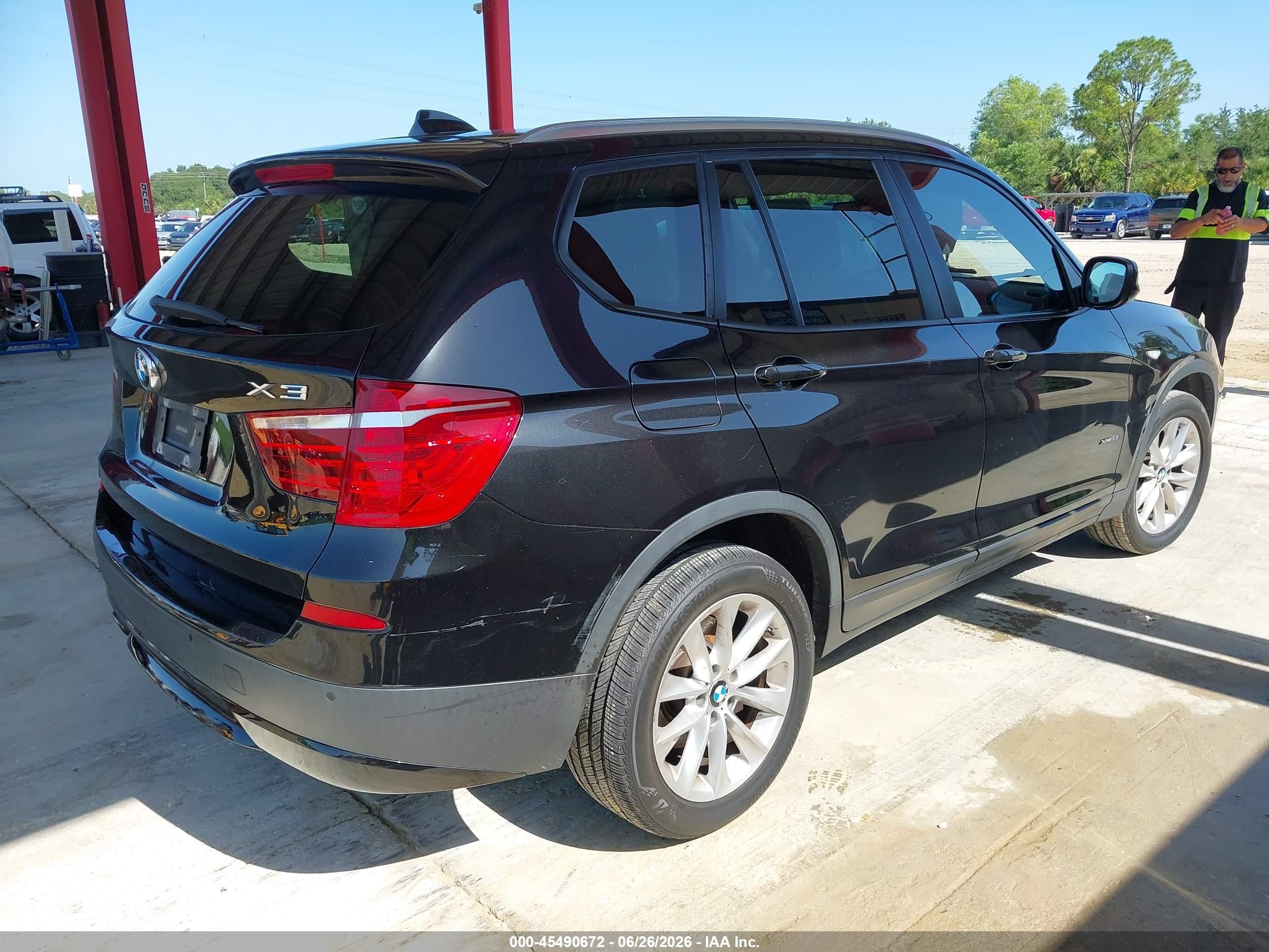 2014 Bmw X3 Xdrive28i Черный vin: 5UXWX9C53E0D13795