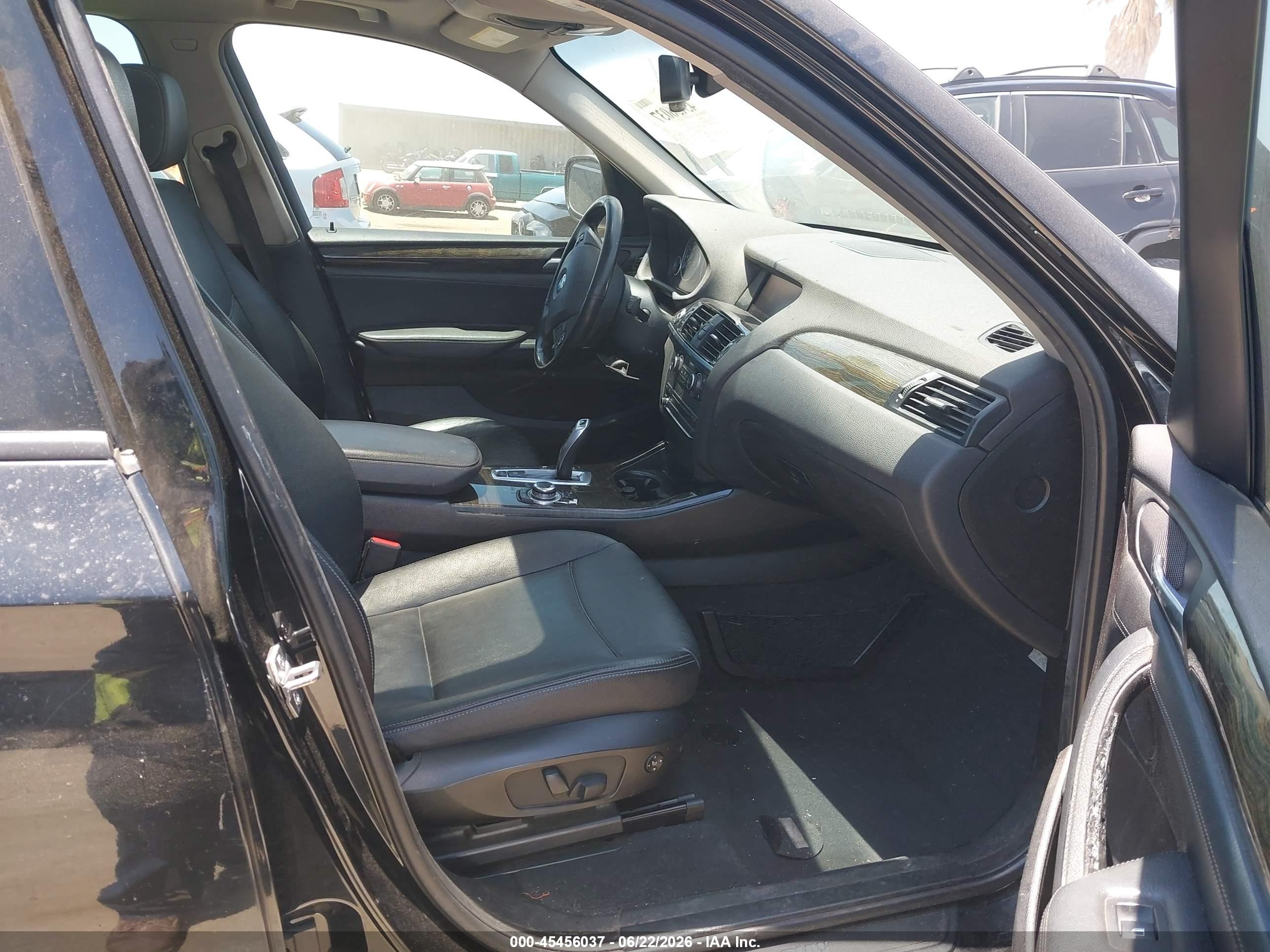 2014 Bmw X3 Xdrive28i Black vin: 5UXWX9C53E0D14655