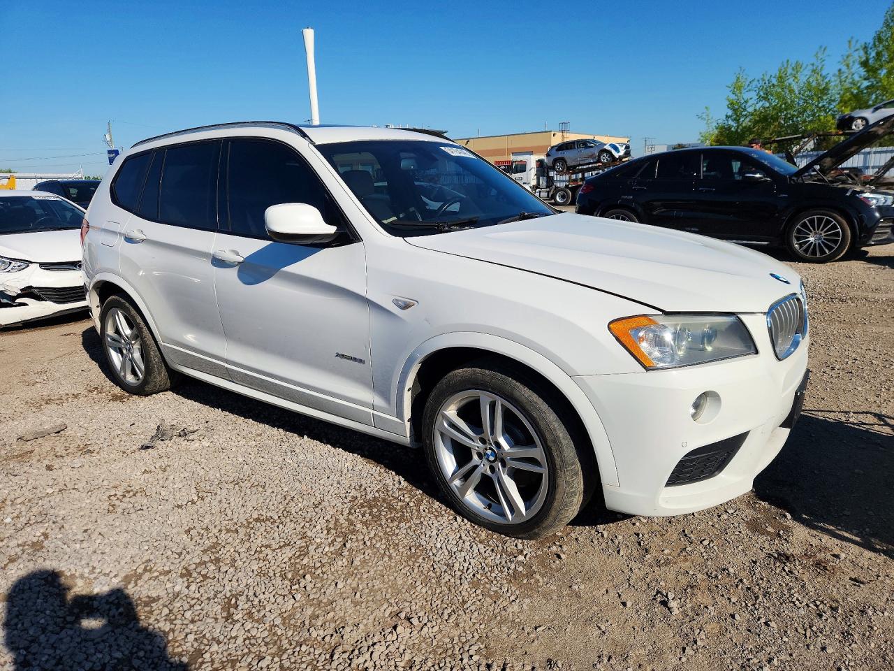 2014 Bmw X3 Xdrive28i White vin: 5UXWX9C53E0D16163