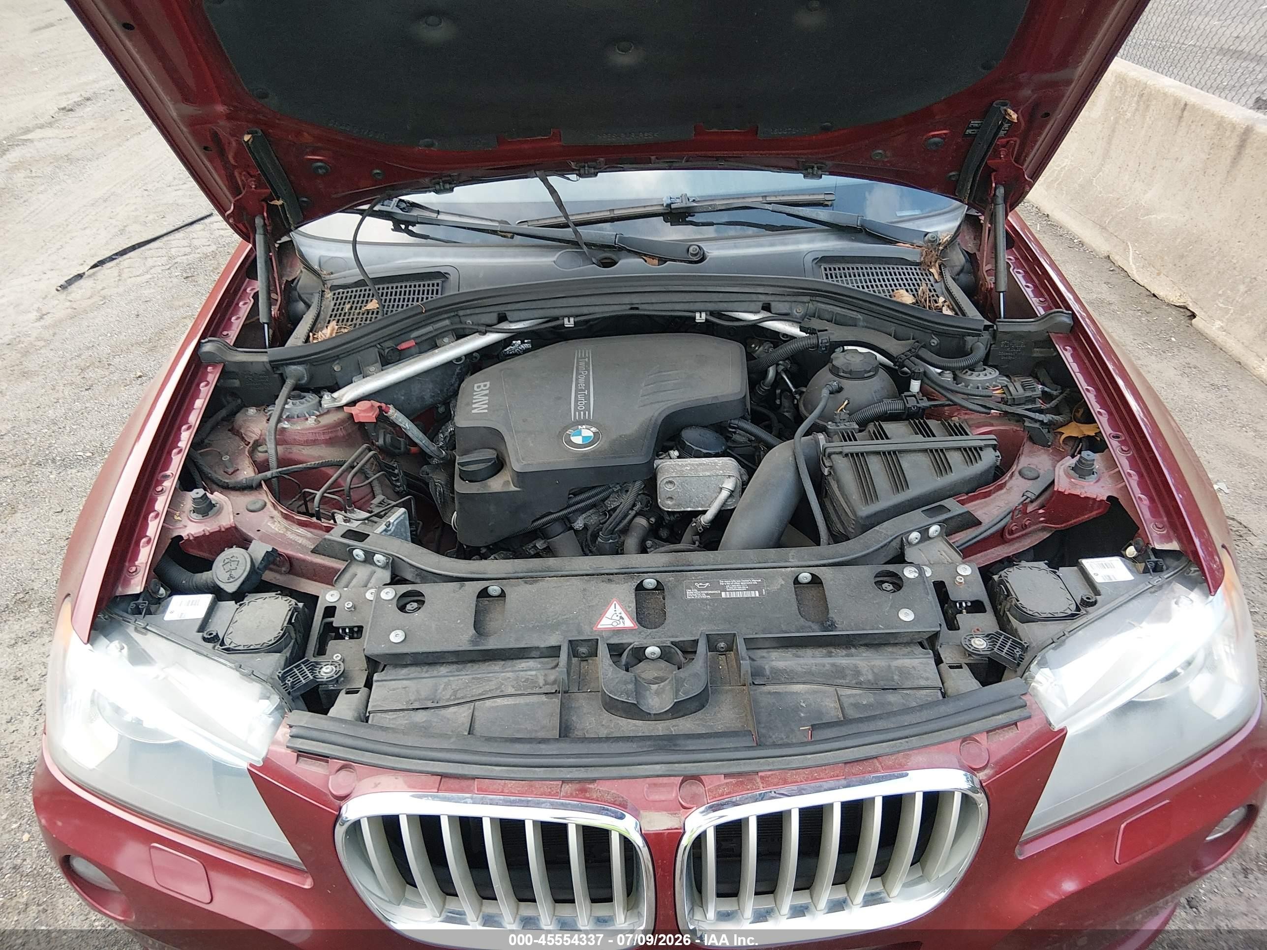 2014 Bmw X3 Xdrive28i Red vin: 5UXWX9C53E0D26899