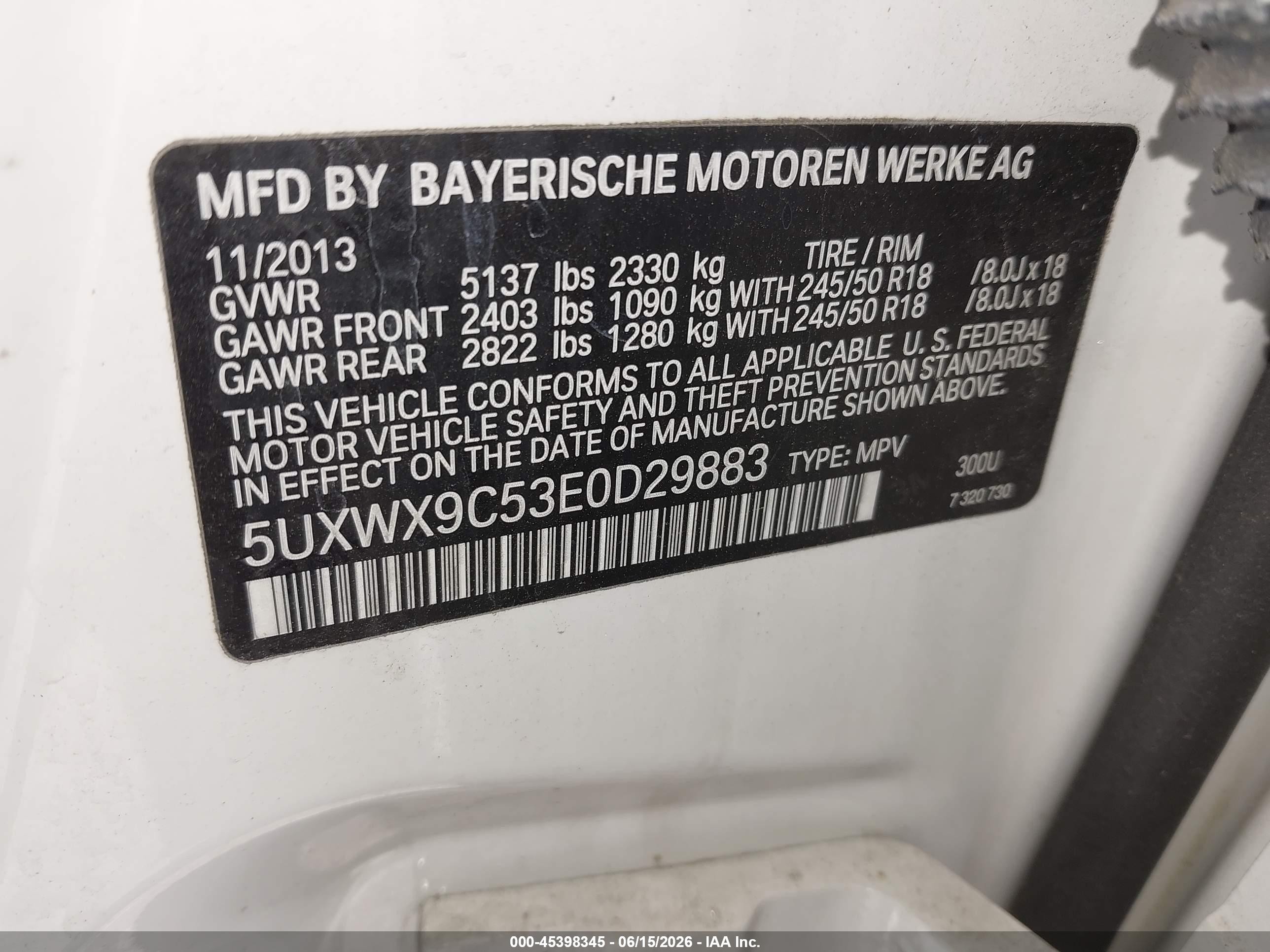 2014 Bmw X3 Xdrive28i White vin: 5UXWX9C53E0D29883