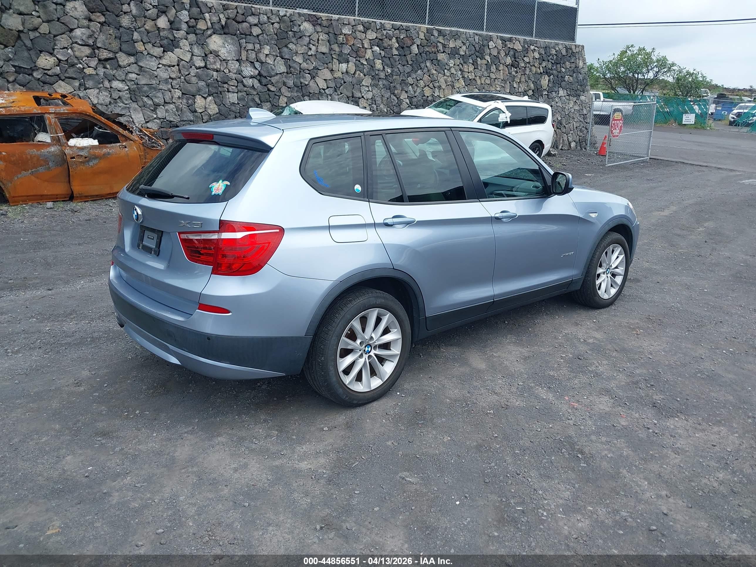 2014 Bmw X3 Xdrive28i Blue vin: 5UXWX9C53E0D38129