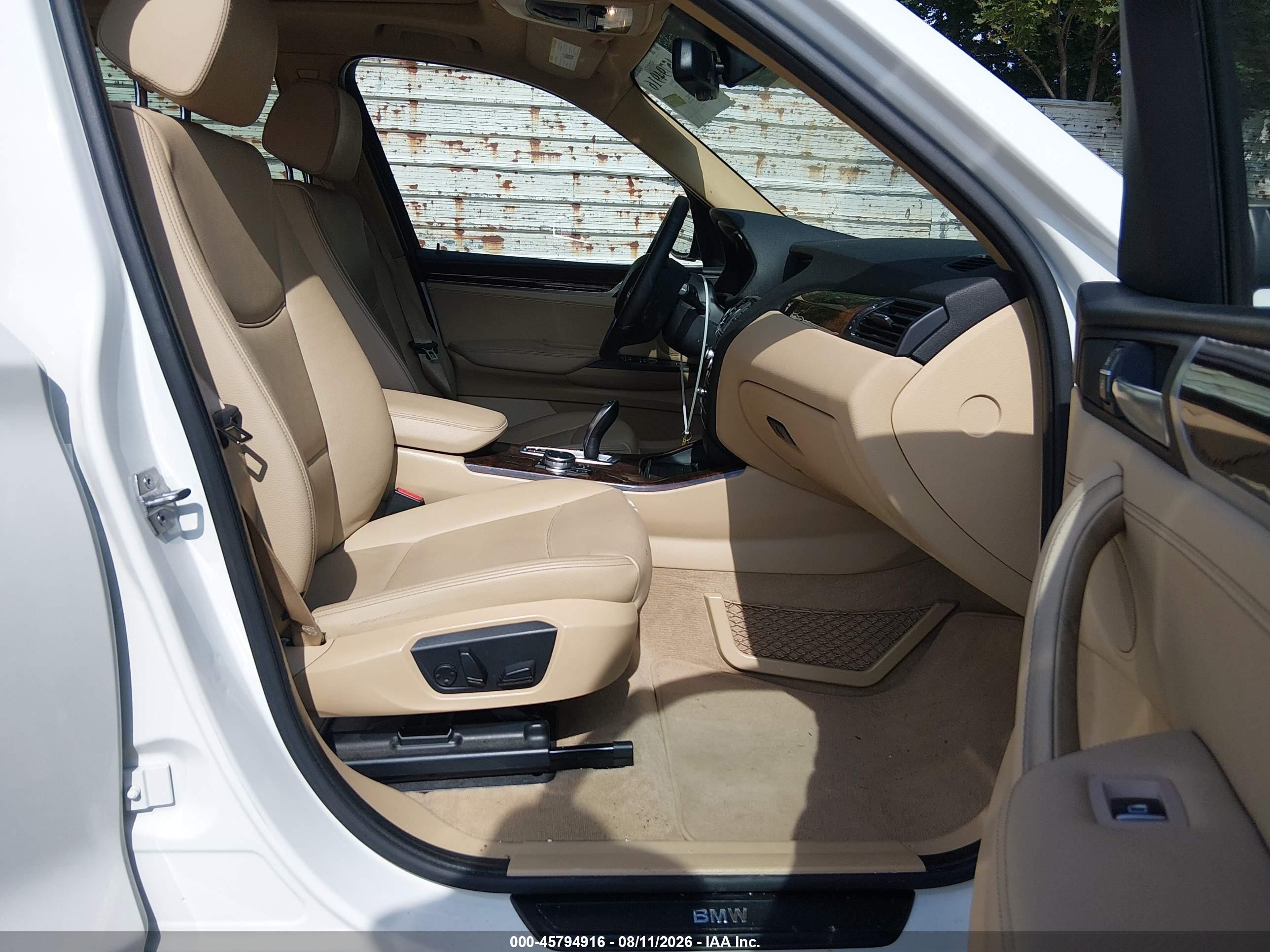 2015 Bmw X3 Xdrive28i White vin: 5UXWX9C53F0D54994