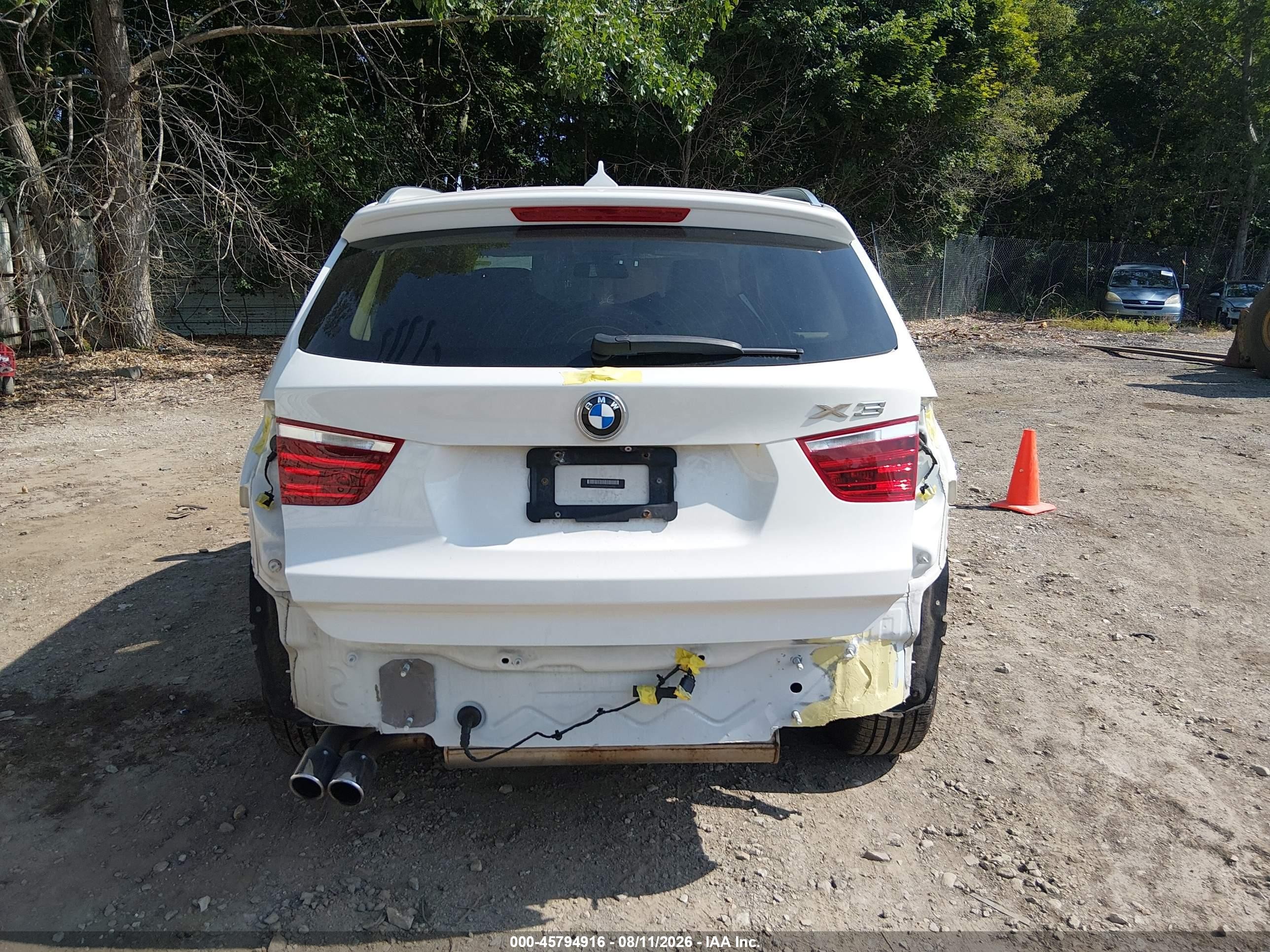 2015 Bmw X3 Xdrive28i White vin: 5UXWX9C53F0D54994