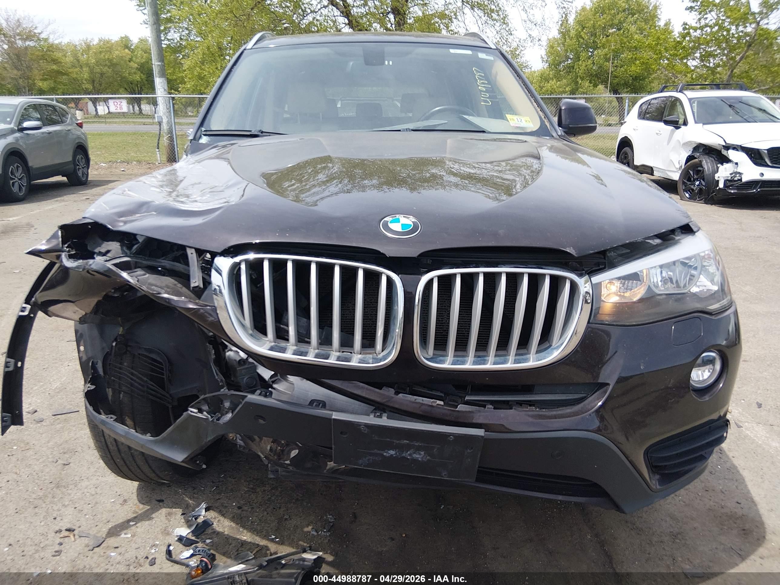 2015 Bmw X3 Xdrive28i Black vin: 5UXWX9C53F0D56583