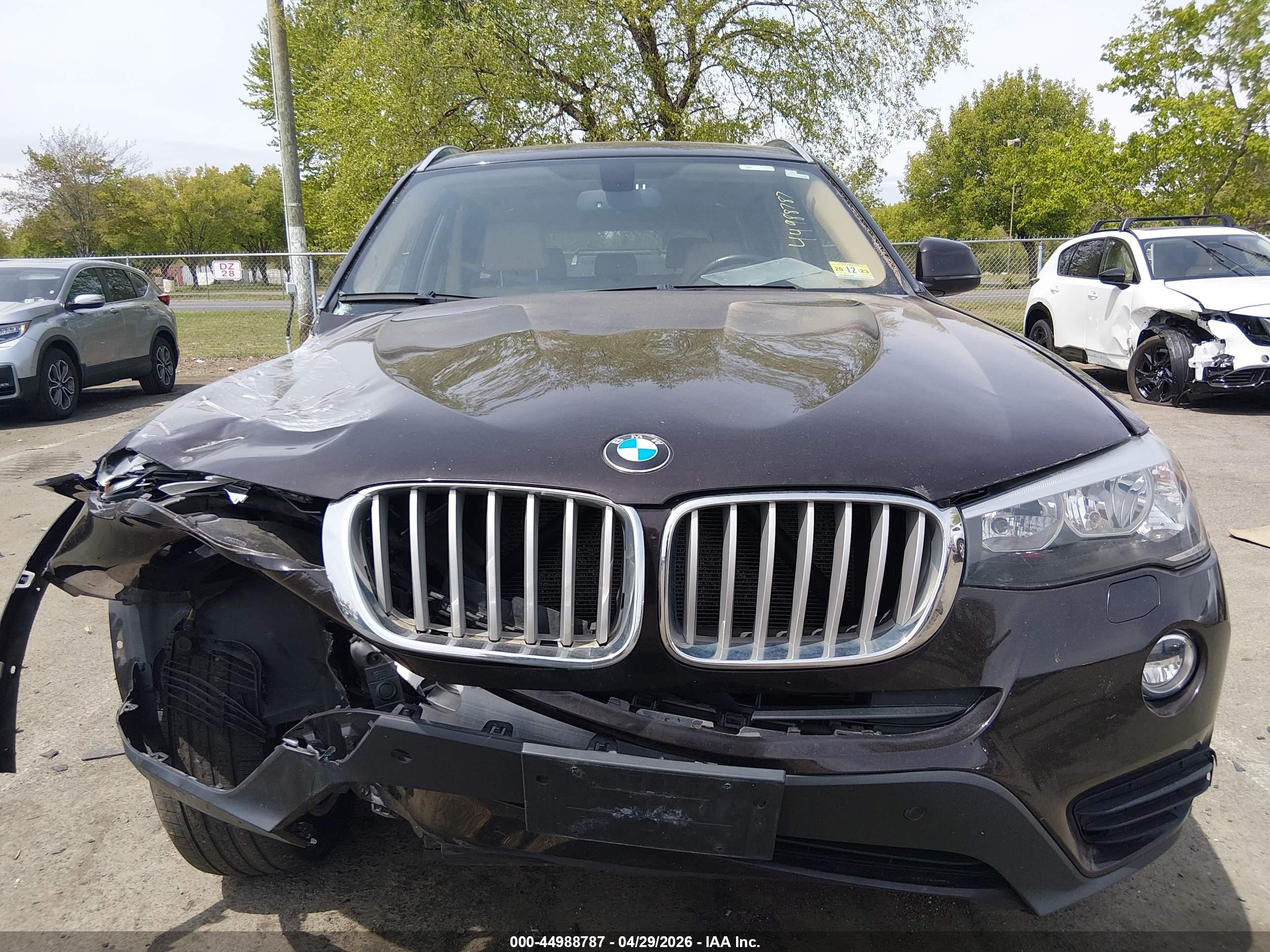 2015 Bmw X3 Xdrive28i Black vin: 5UXWX9C53F0D56583