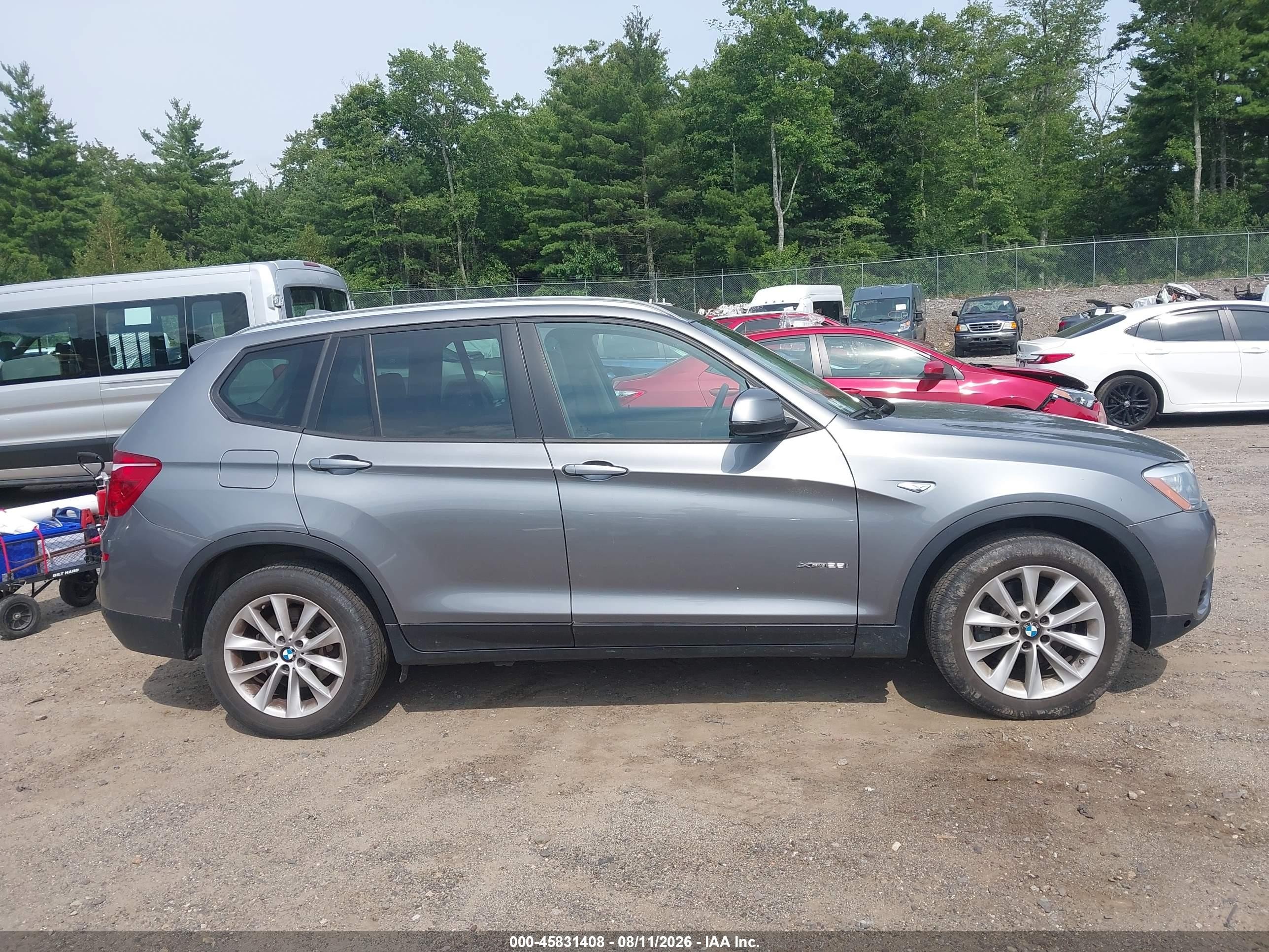 2015 Bmw X3 Xdrive28i Gray vin: 5UXWX9C53F0D58270