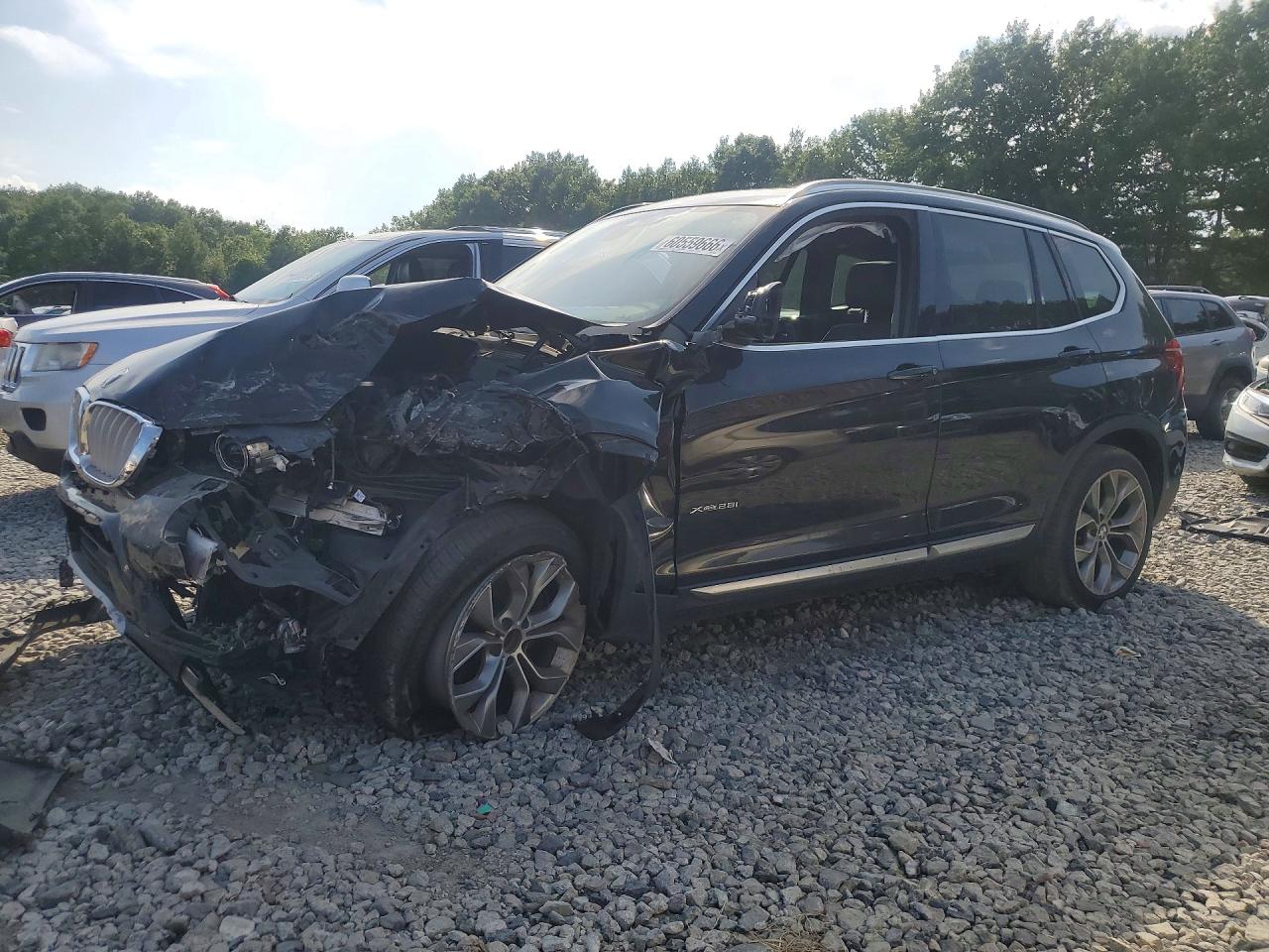 2015 Bmw X3 Xdrive28i Black vin: 5UXWX9C53F0D59015